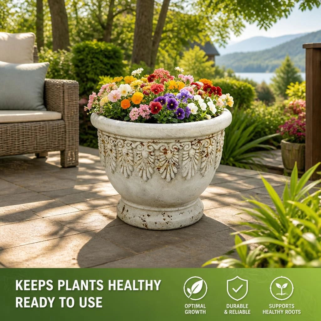 WOW PIONEER Large Round Outdoor Planter