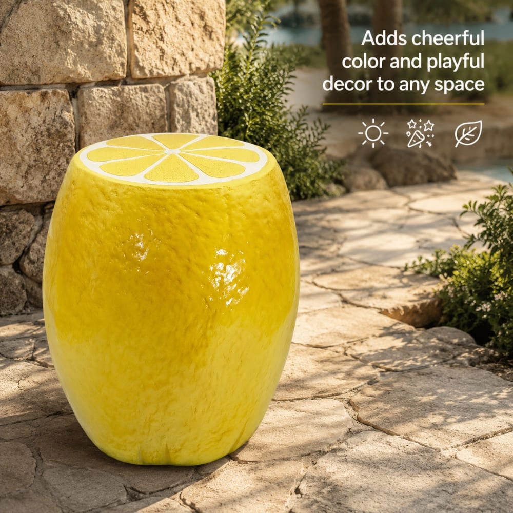 WOW PIONEER Round Resin Patio Stool