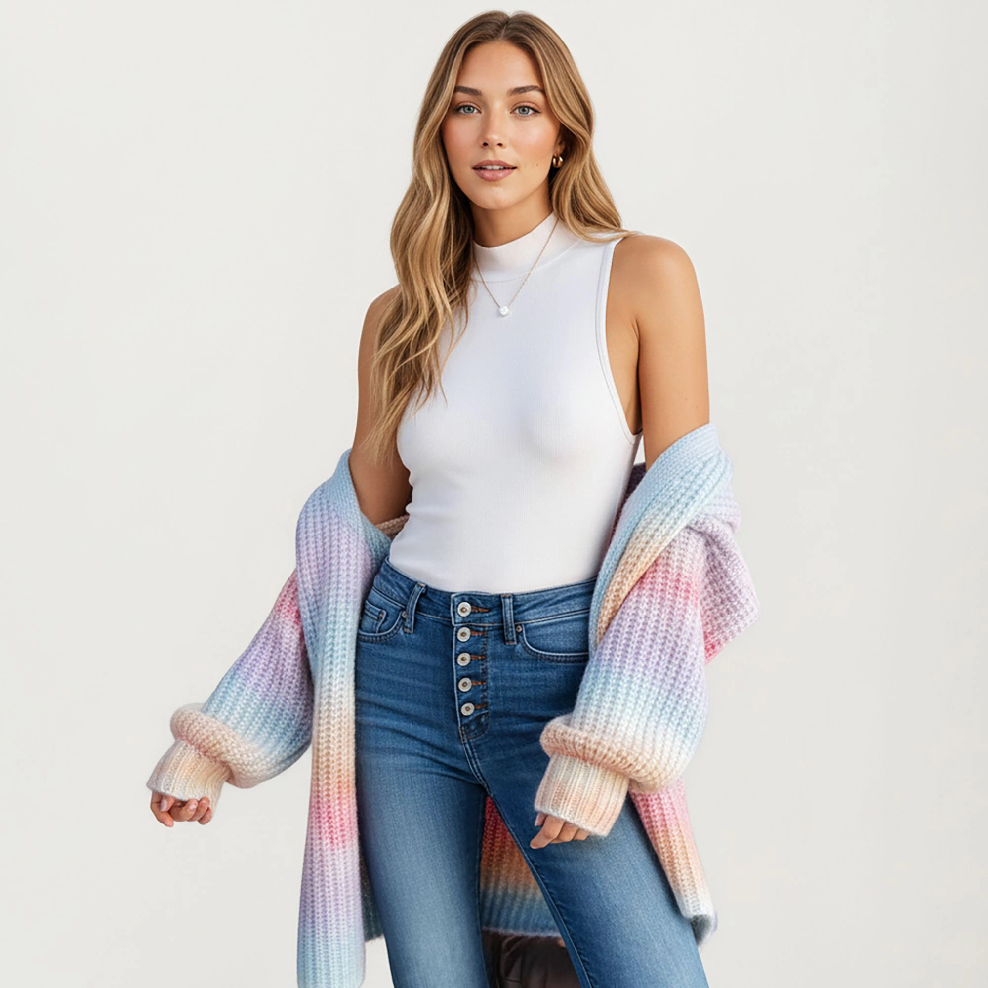 Anna-Kaci Women's Long Sleeve Soft Knit Open Front Cardigan