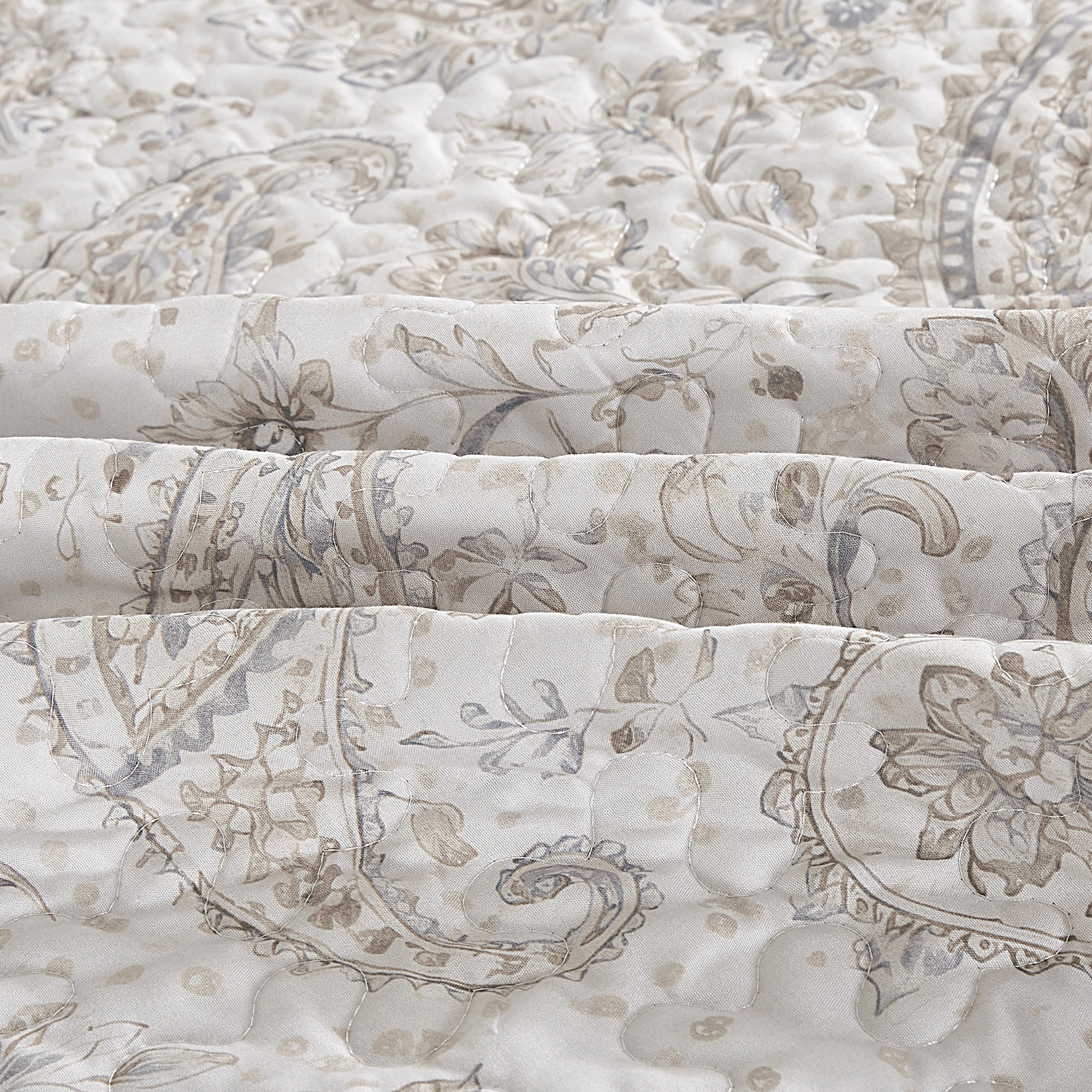 MarCielo 3 Piece Lightweight Quilt Bedspread Set Reversible Floral Botanical