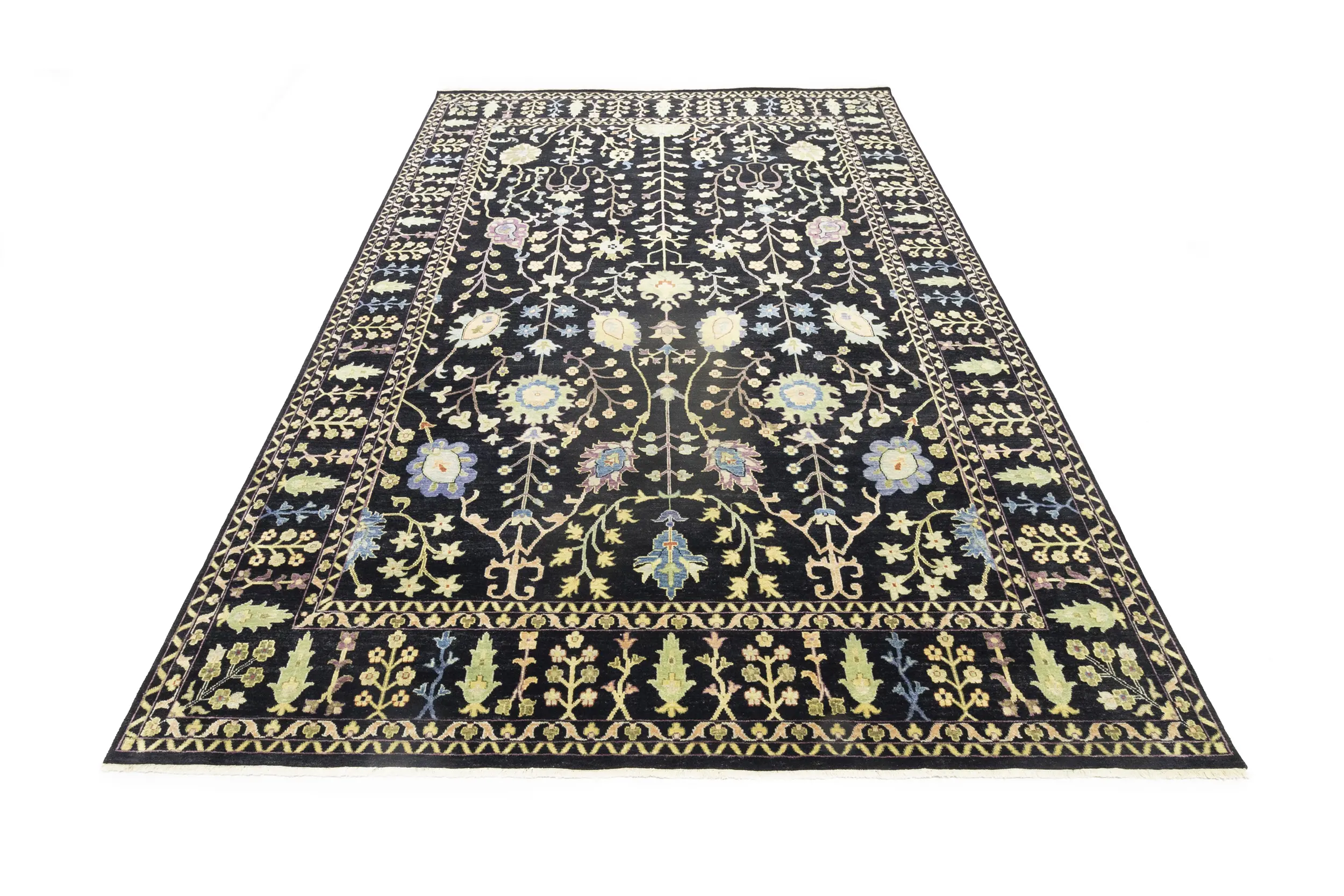 Magic Rugs Black Floral 10X14 Osh Chobi Oriental Rug