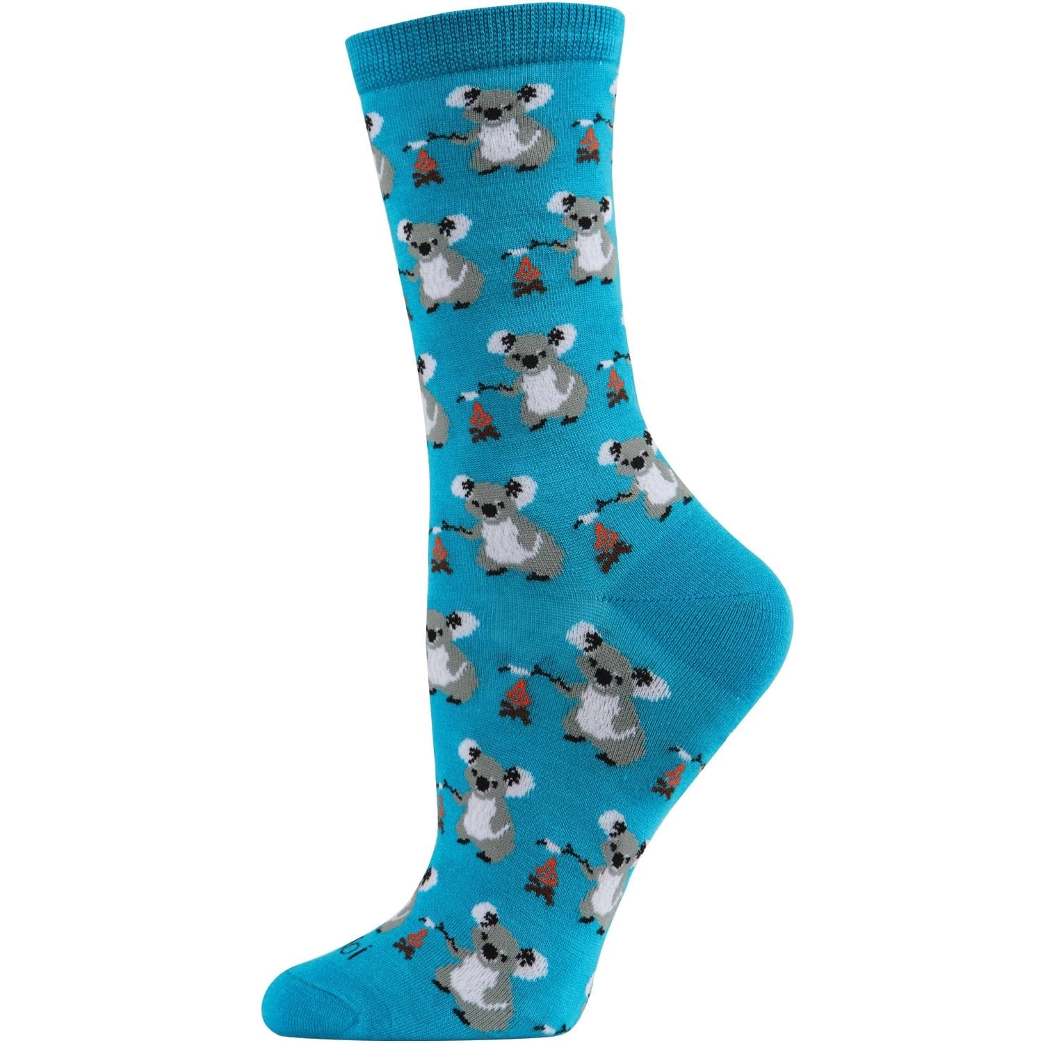 MeMoi Camping Koalas Bamboo Blend Crew Socks