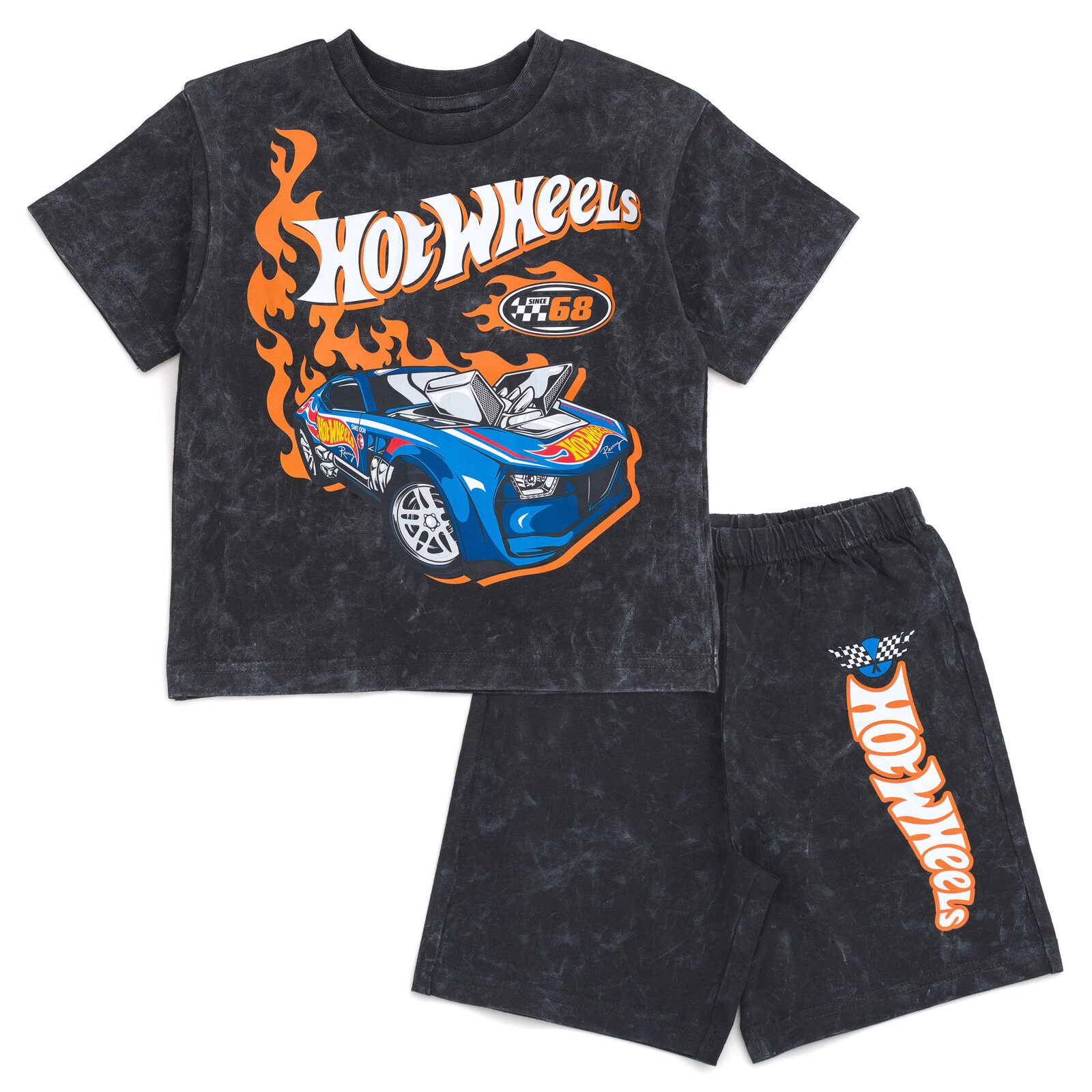 Hot Wheels Boys' 2-Piece Tee and Shorts Set