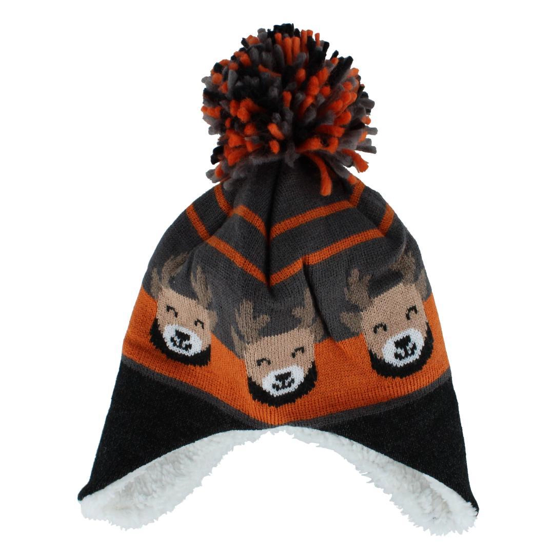 Grand Sierra Boy's Toddler (2-4) Lined Animal Winter Hat with Ear Flaps