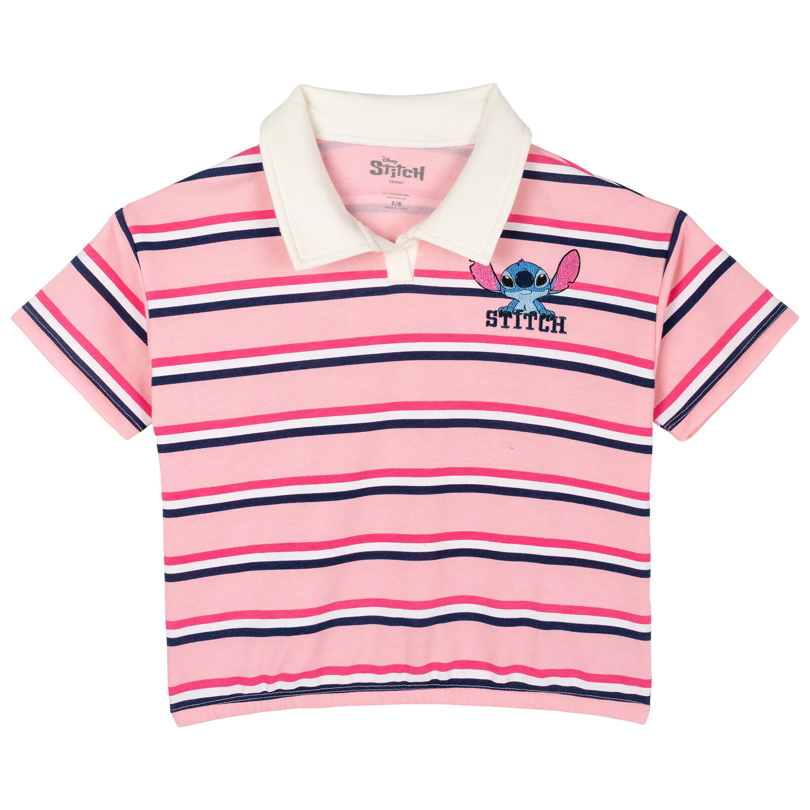 Disney Lilo & Stitch Girls' 2-Piece Athletic Polo Shirt and Shorts Set
