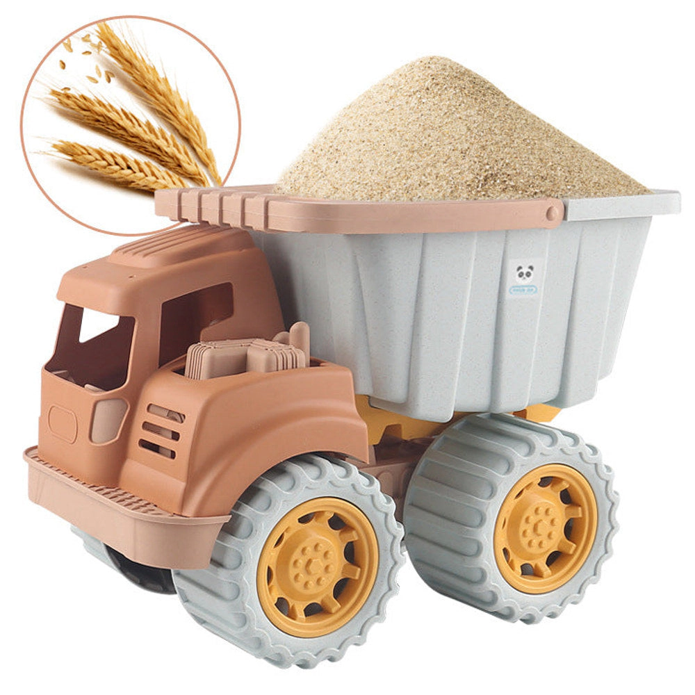 MyKids-USA Wheat Straw Beach Construction Truck - Medium Blue