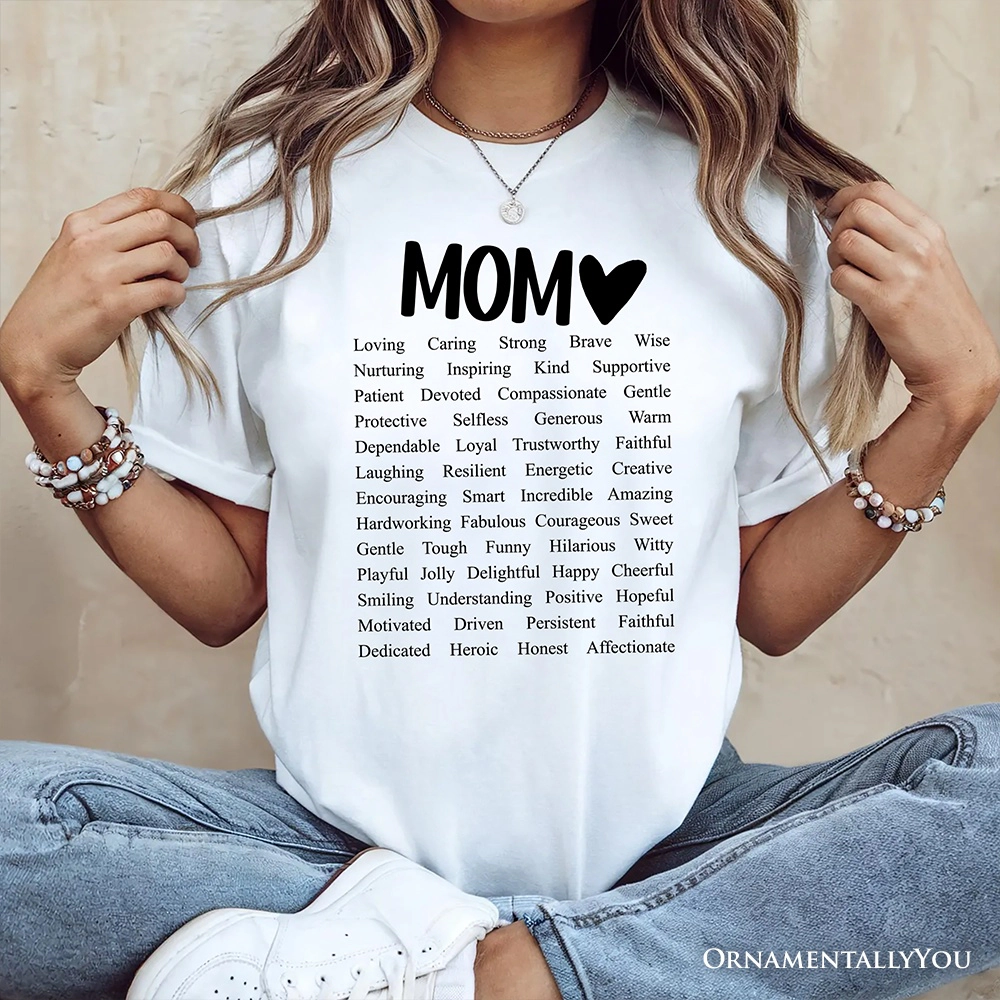OrnamentallyYou Womens Words That Define Mom T-Shirt