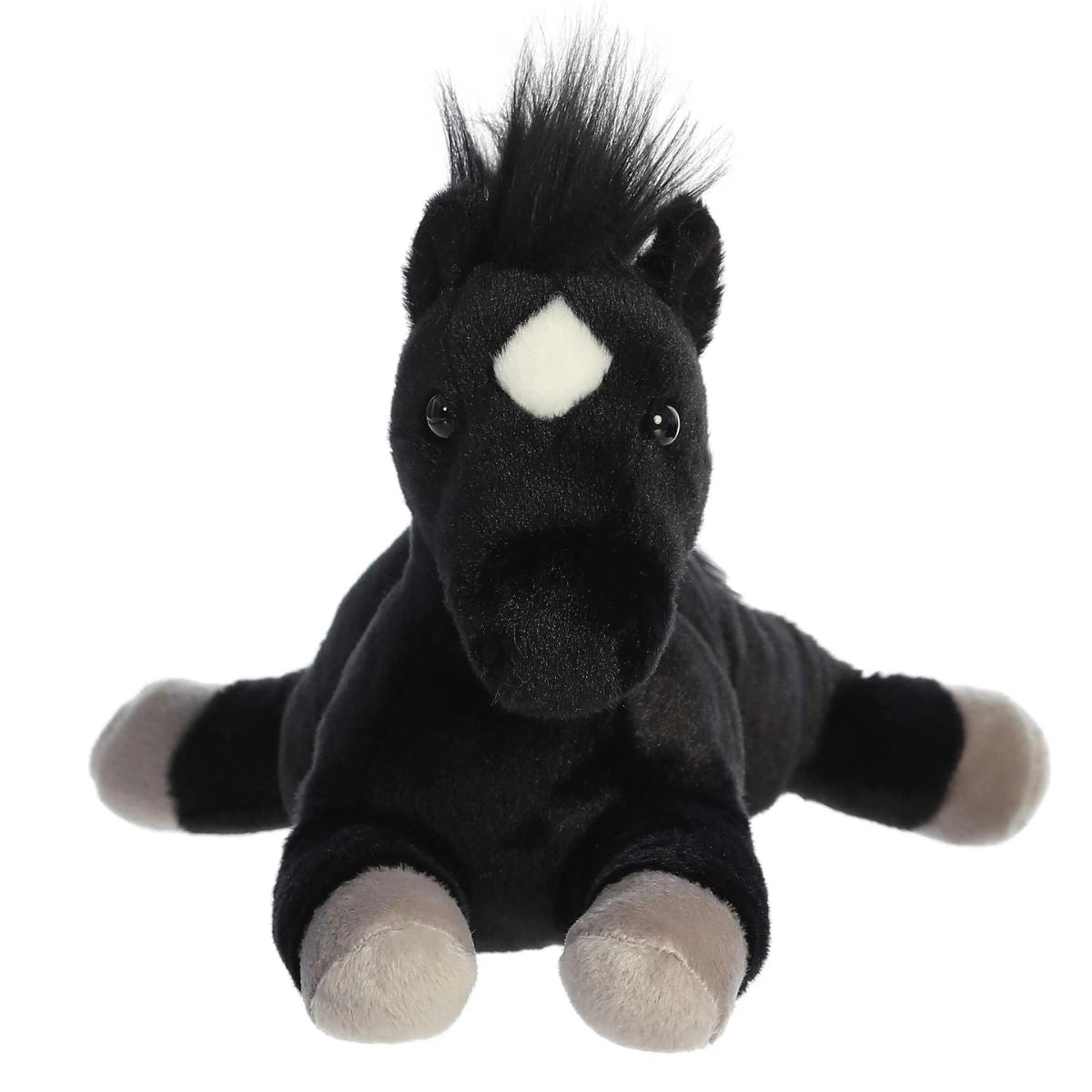 Aurora Flopsie Blackjack the Black Stallion 12-Inch Stuffed Animal Plush