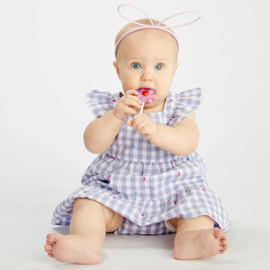 Rockets of Awesome Gingham Dress For Baby Girls