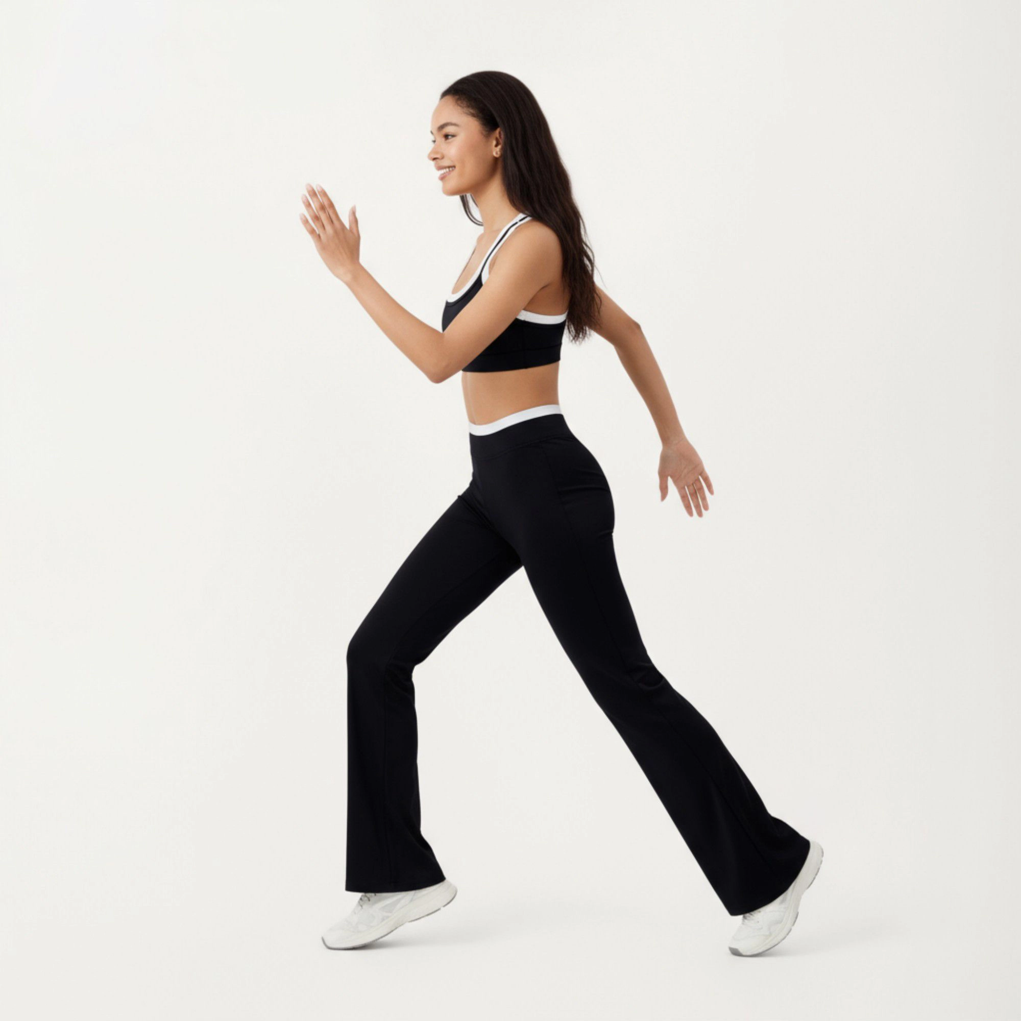 Anna-Kaci Active Women's High Waist Flare Leg Pants with Wide Supportive Waistband