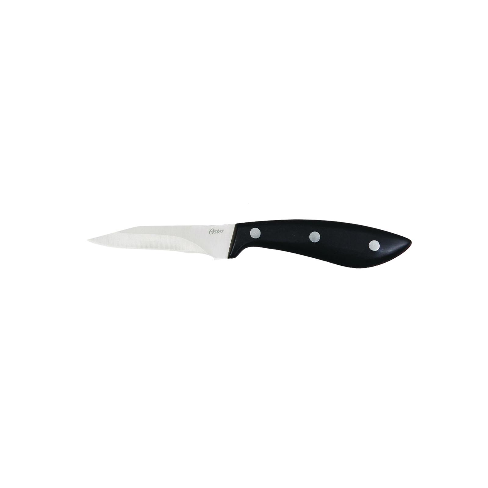 Oster Huxford 14 Piece Stainless Steel Cutlery Set with Black Handles and Wooden Block