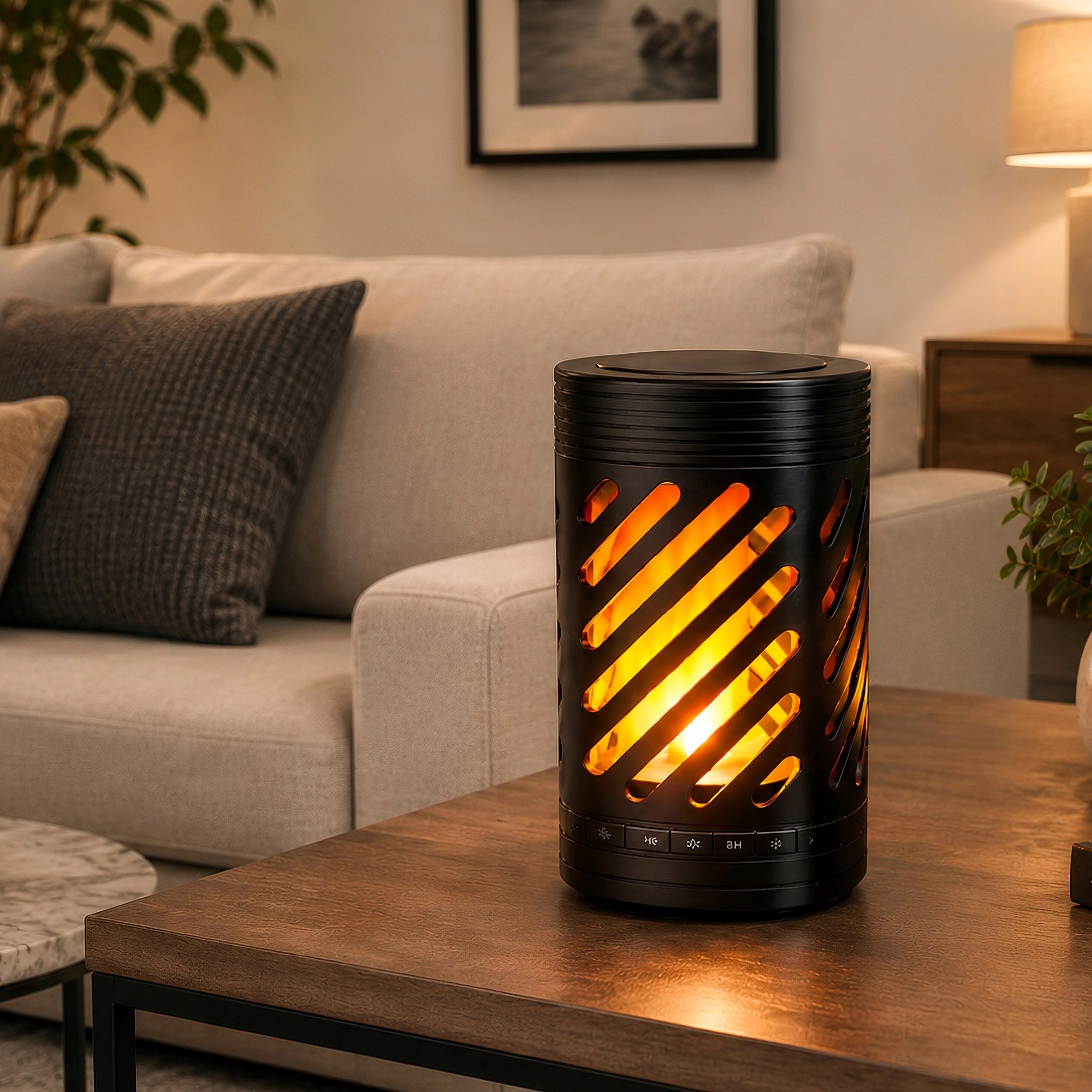 Pursonic Unisex Portable Ambient Flame Lantern Speaker 2-in-1 Ambient Flame Lantern Speaker
