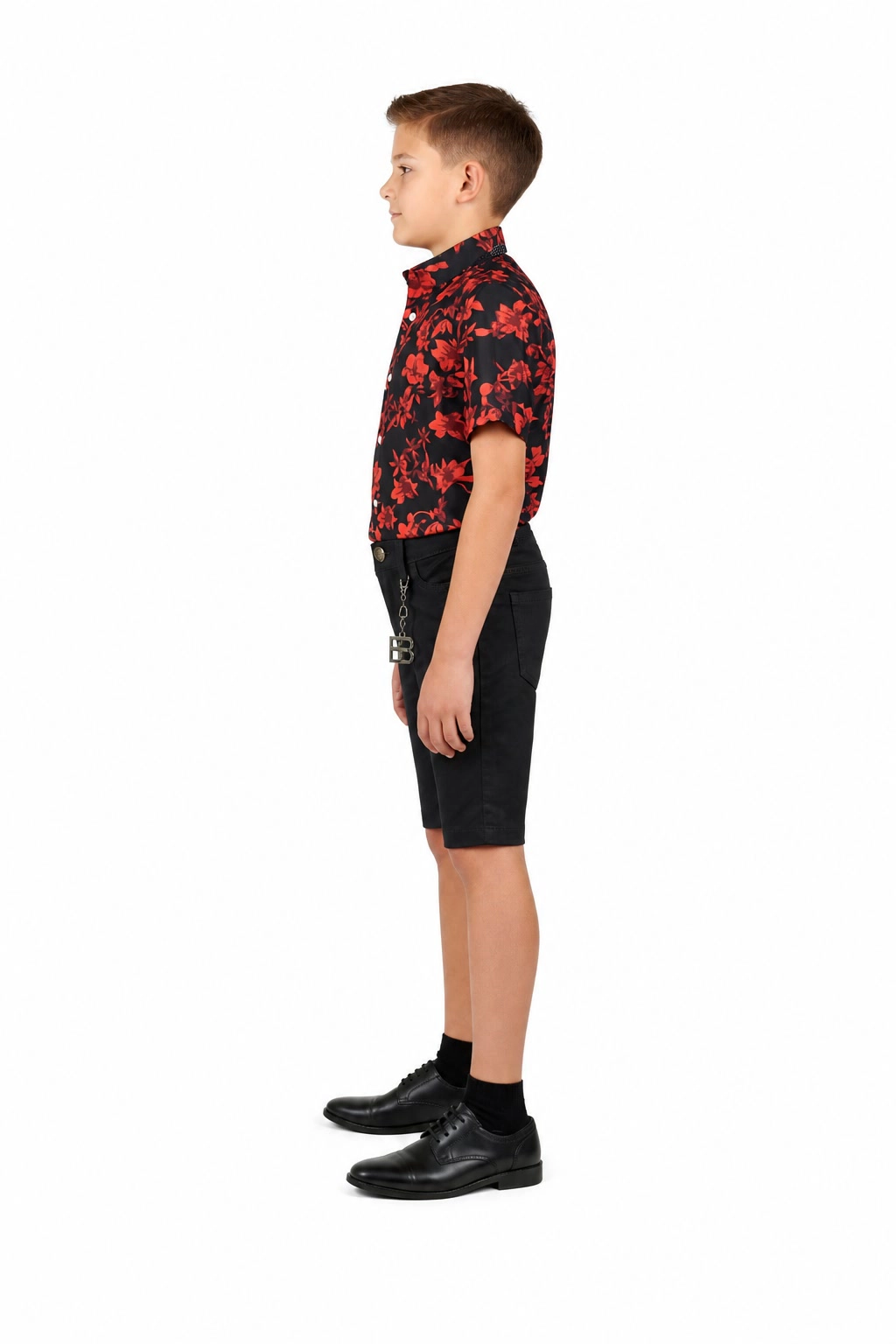 Elie Balleh Boys Slim Fit Floral Shirt