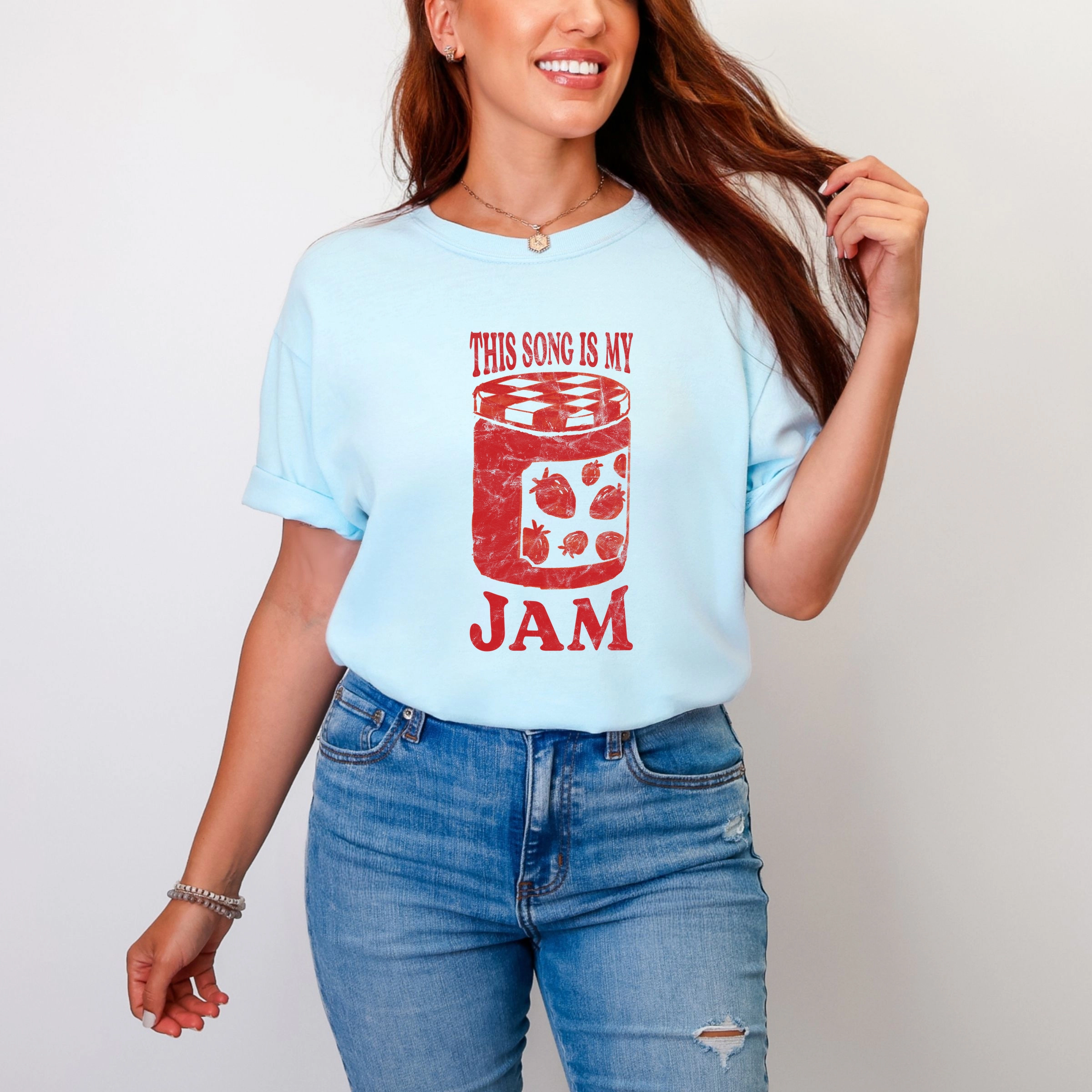 Simply Sage Market - Women's Garment Dyed Graphic T-Shirt This Song Is My Jam