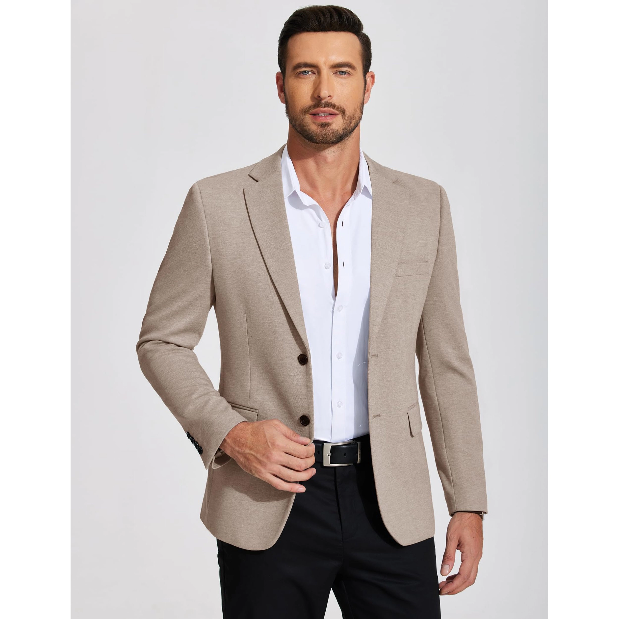 COOFANDY Men's Slim Fit Two Button Notch Lapel Casual Blazer Sport Coat Suit Jacket