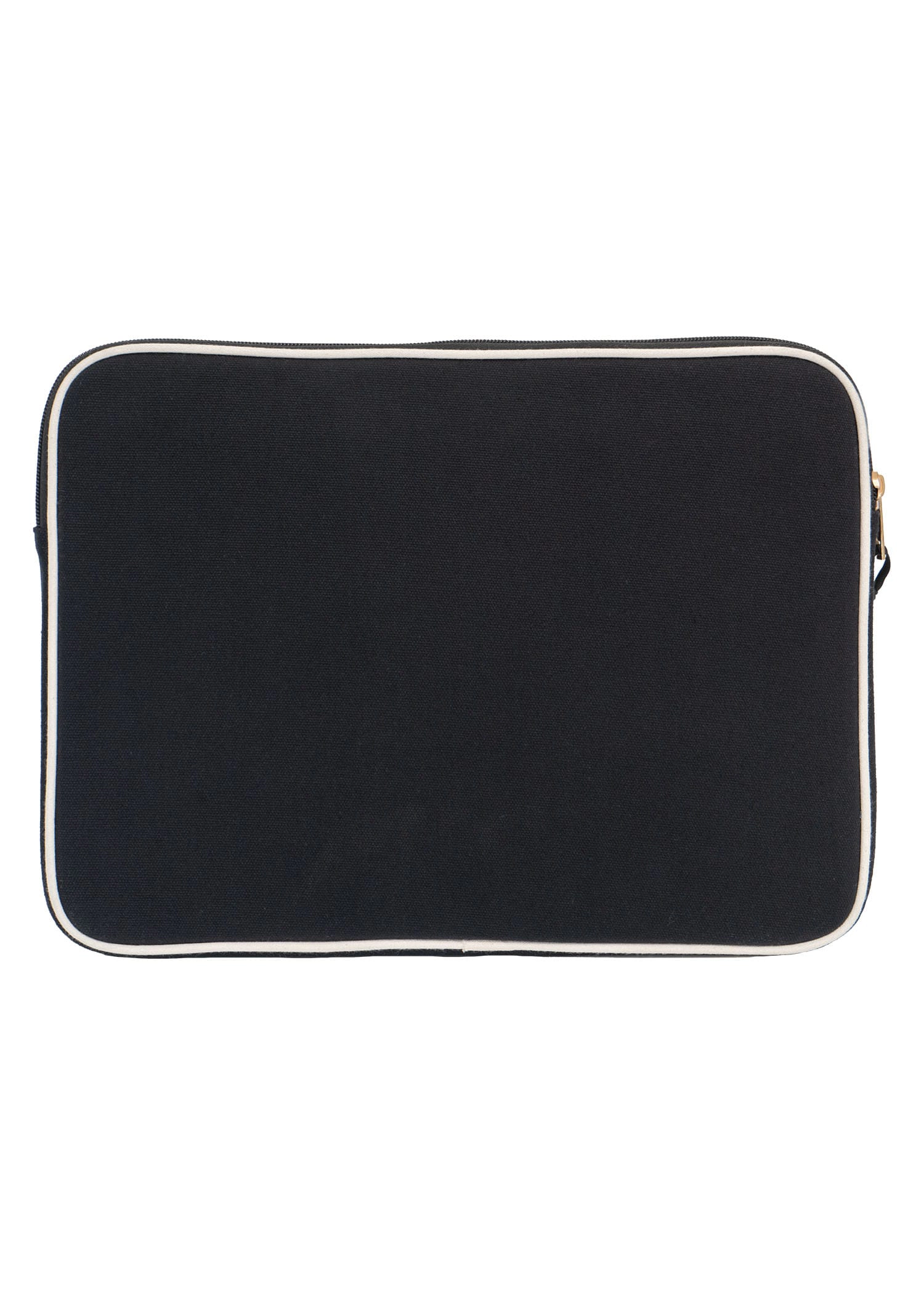 La L'Amour 15 Inch Cotton Canvas Tech Computer Case - Padded Sleeve with Front Zipper Pocket
