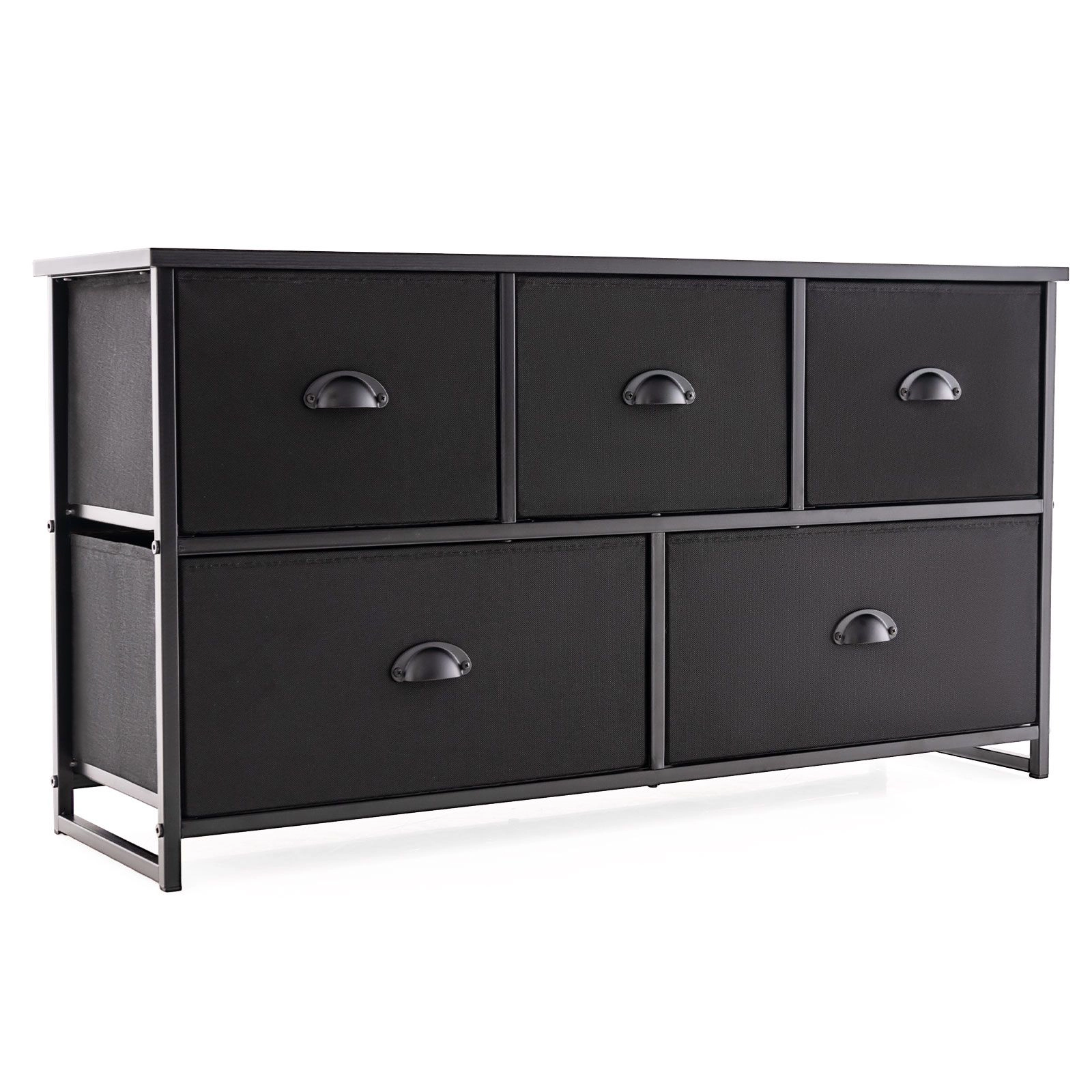 SlickBlue 5 Drawer Storage Cabinet with MDF Top and Steel Frame