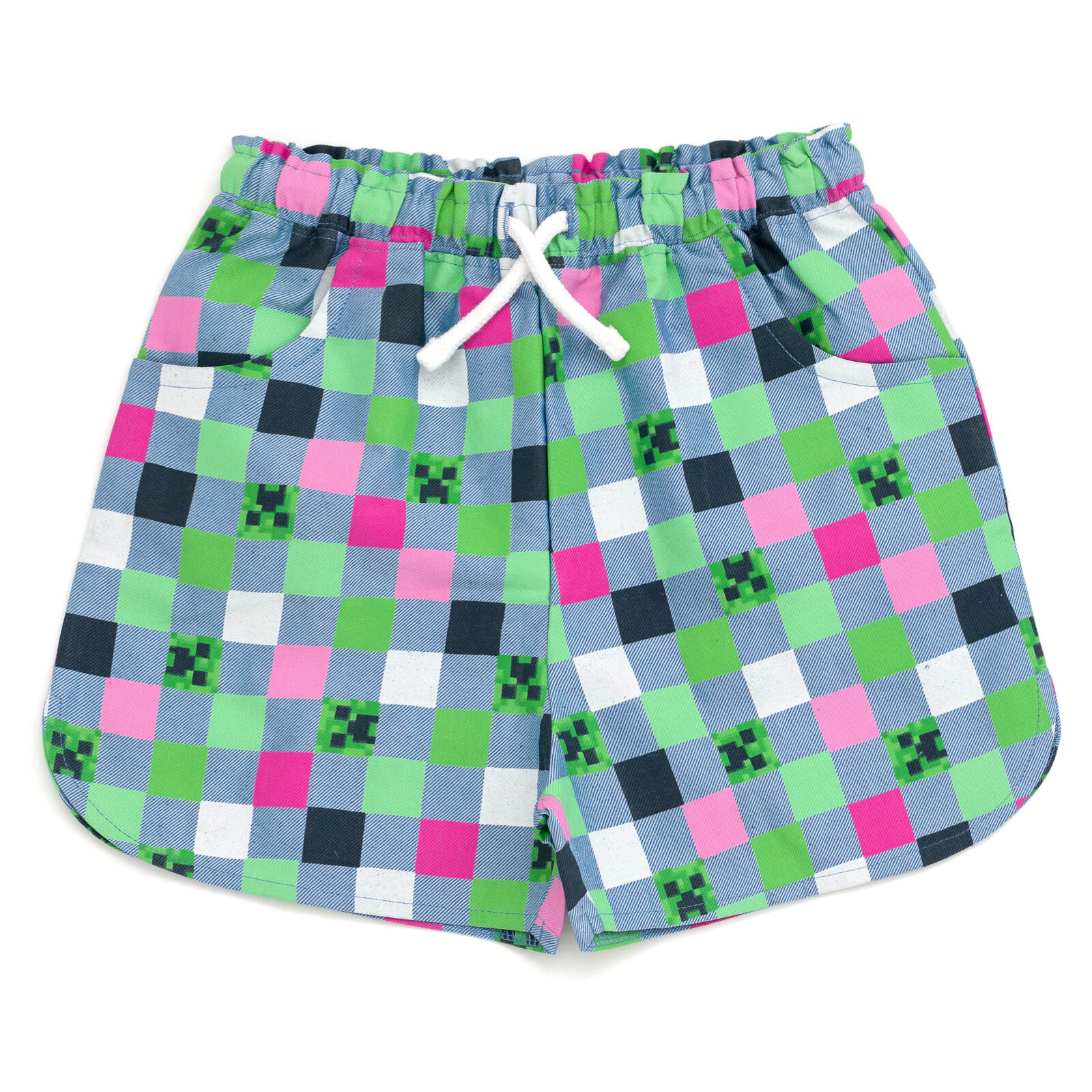 Minecraft Creeper Girls' 2-Piece T-Shirt and Dolphin Shorts Set