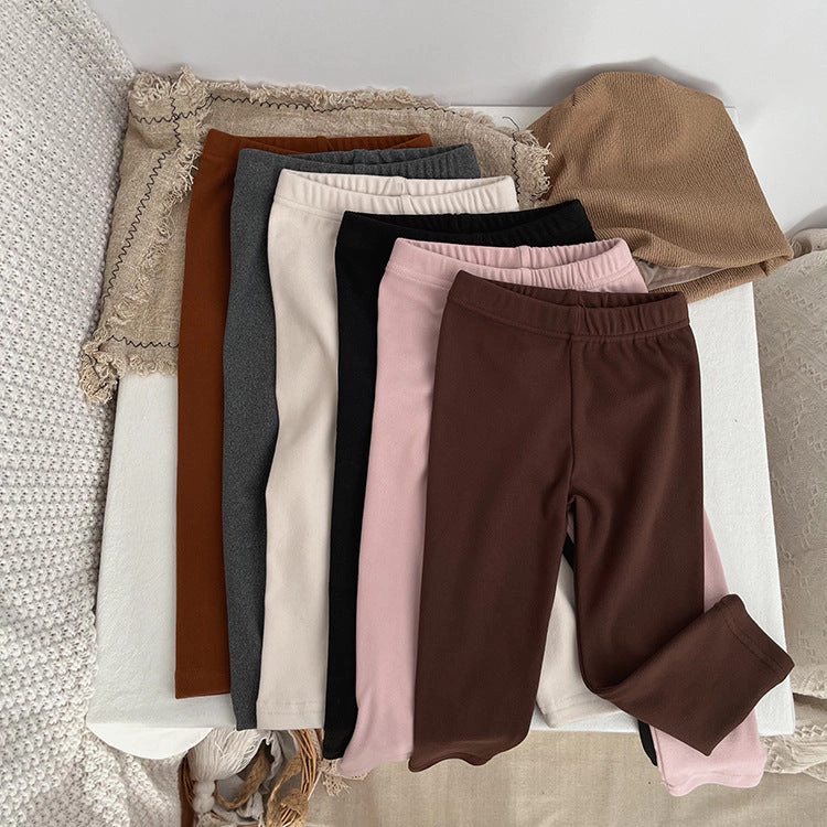 MyKids-USA Baby Solid Color Soft Cotton Elastic Warm Quality Leggings