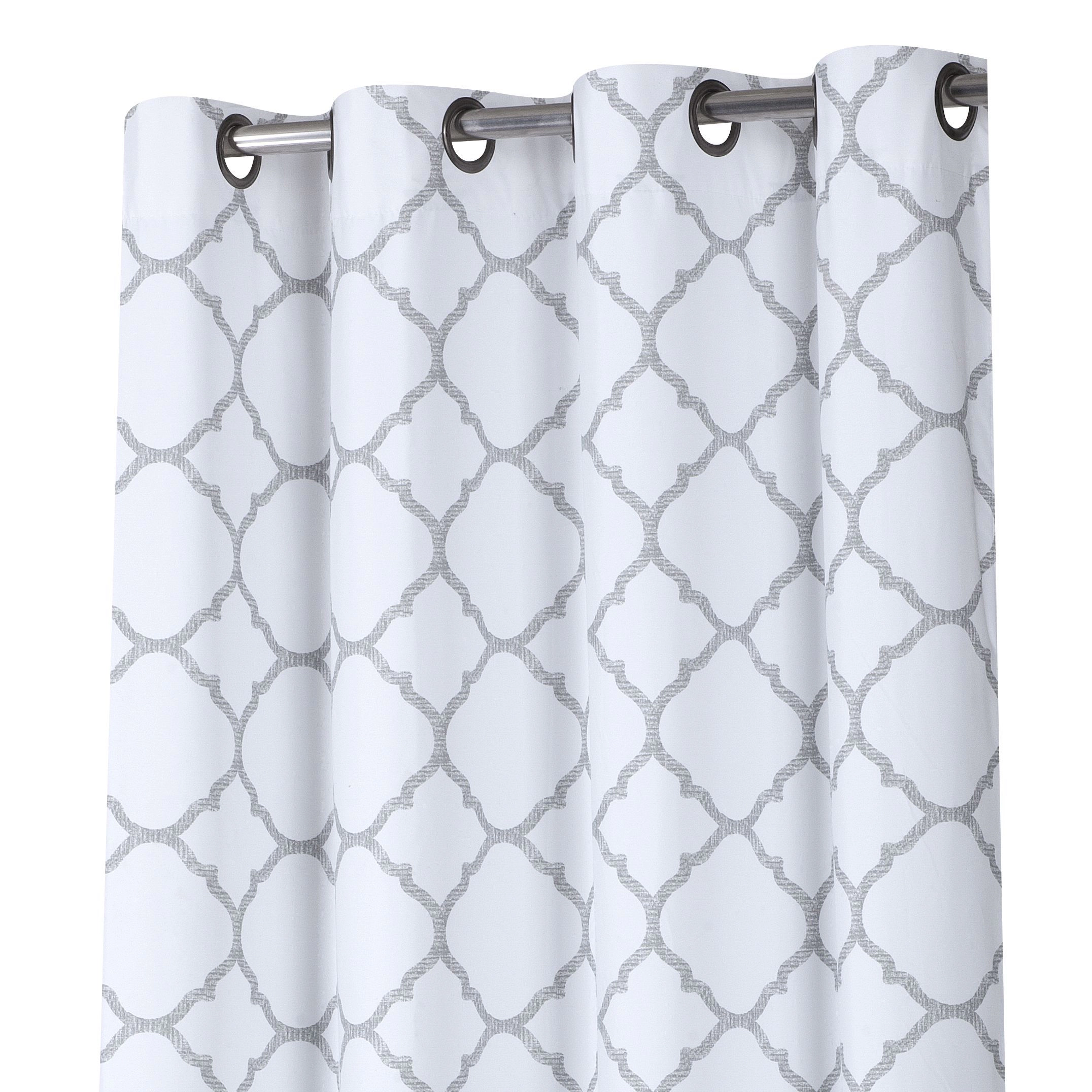 Kate Aurora 2 Piece Thermal Lattice Foamback Room Darkening Grommet Top Curtains