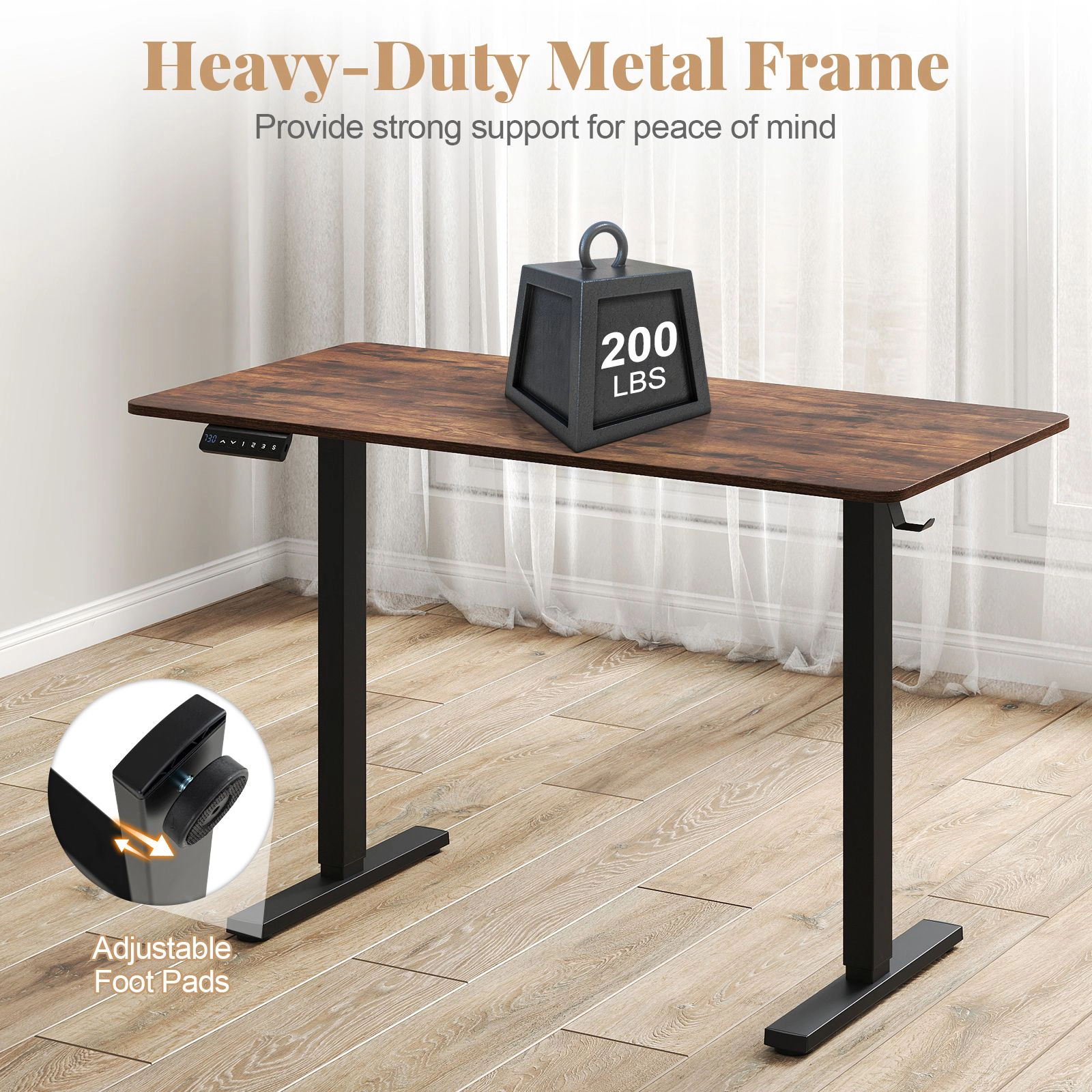 SlickBlue Electric Standing Desk, 48 Inch Adjustable Workstation