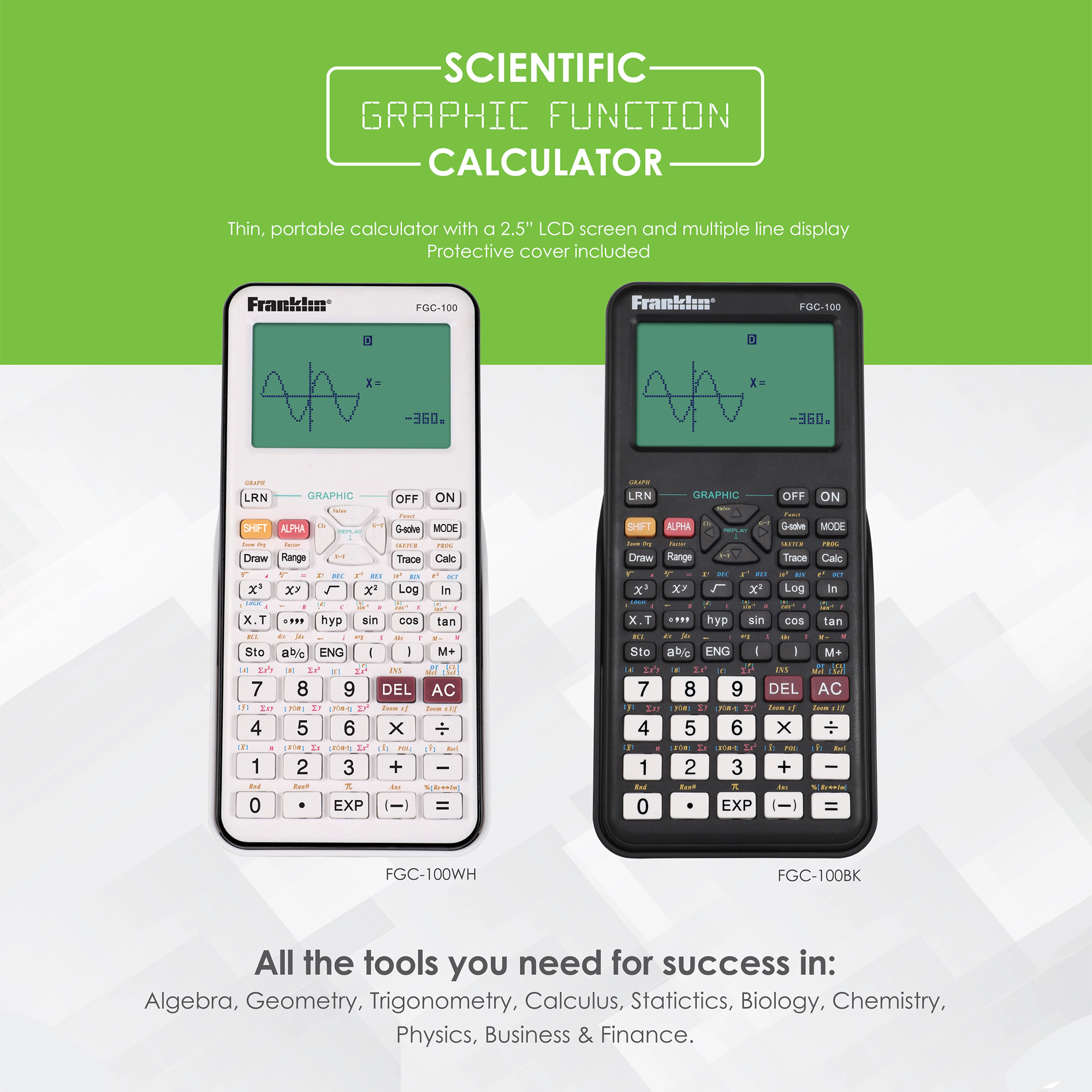 Pursonic Unisex Scientific Graphic Function Calculator