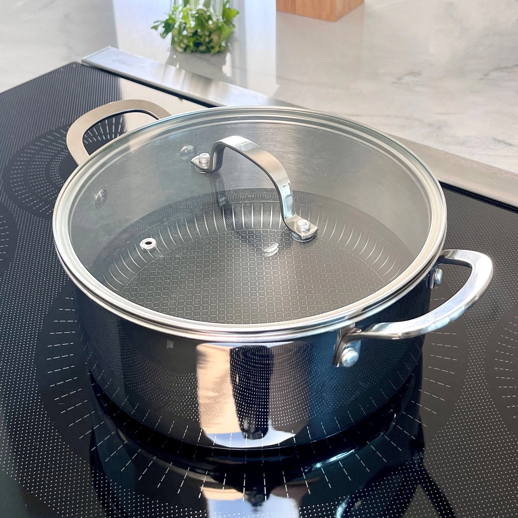 Lexi Home 4.8-Quart Tri-Ply Stainless Steel Dutch Oven Pot, Induction & Oven Safe