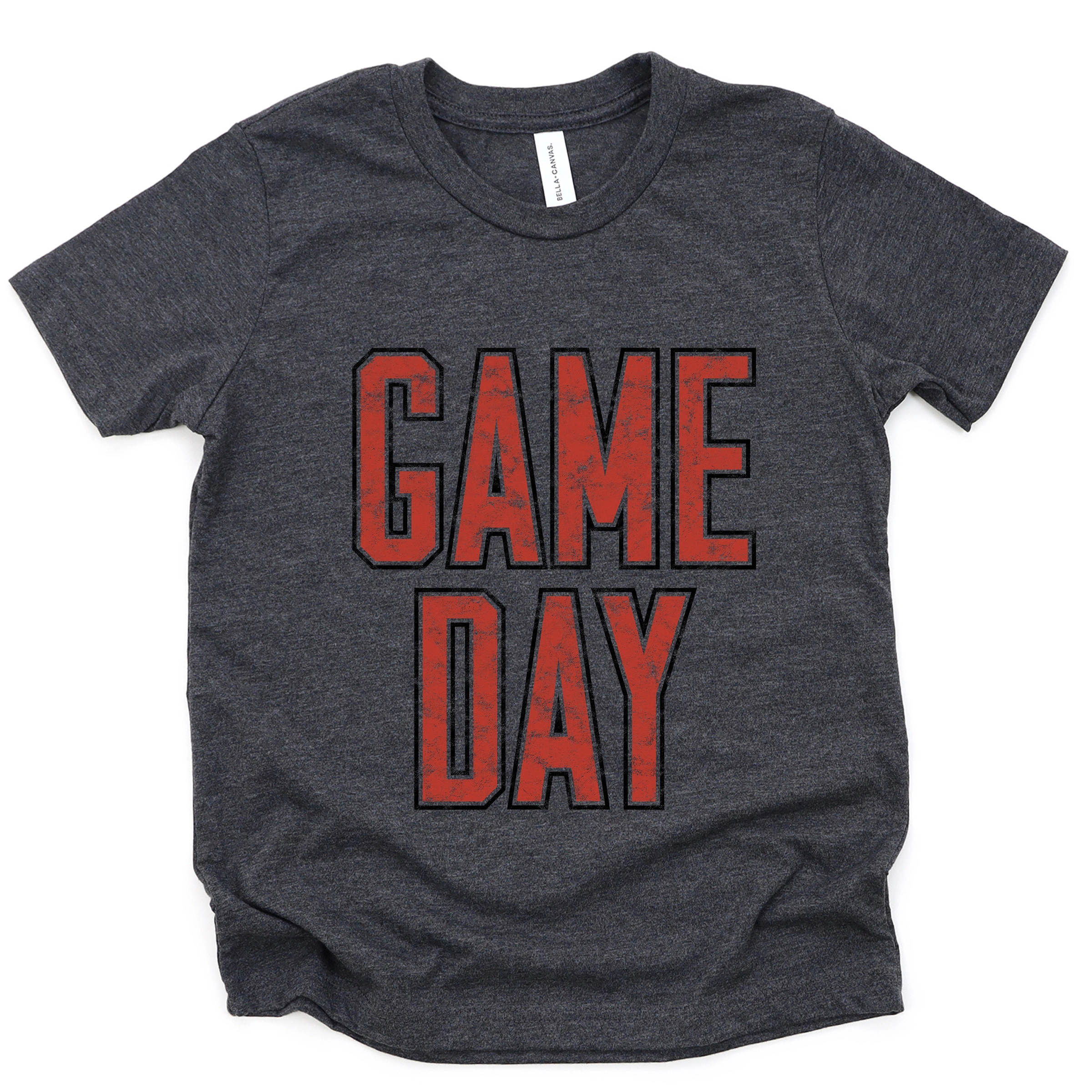 The Juniper Shop - Youth Short Sleeve Graphic T-Shirt Game Day Outlined Distressed