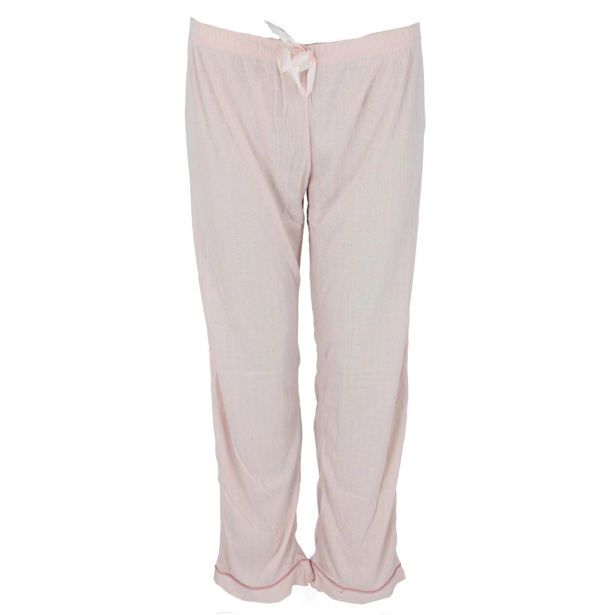 Overslept Women's Pointelle Notch Collar Short Sleeve Pajama Set
