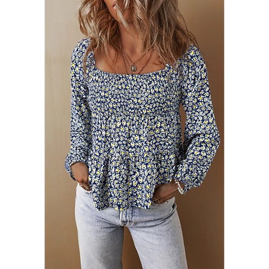 Threaded Pear Women's Ila Square Loose Fit Blouse