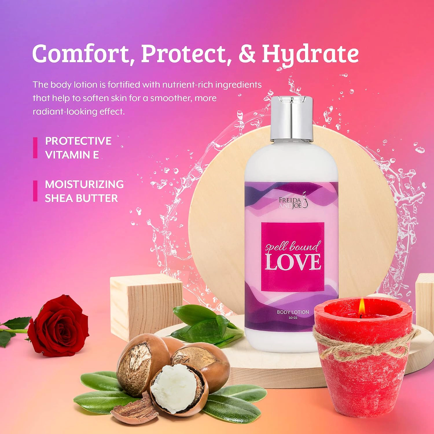 Freida and Joe Spell Bound Love Fragrance Body Lotion in 10oz Bottle