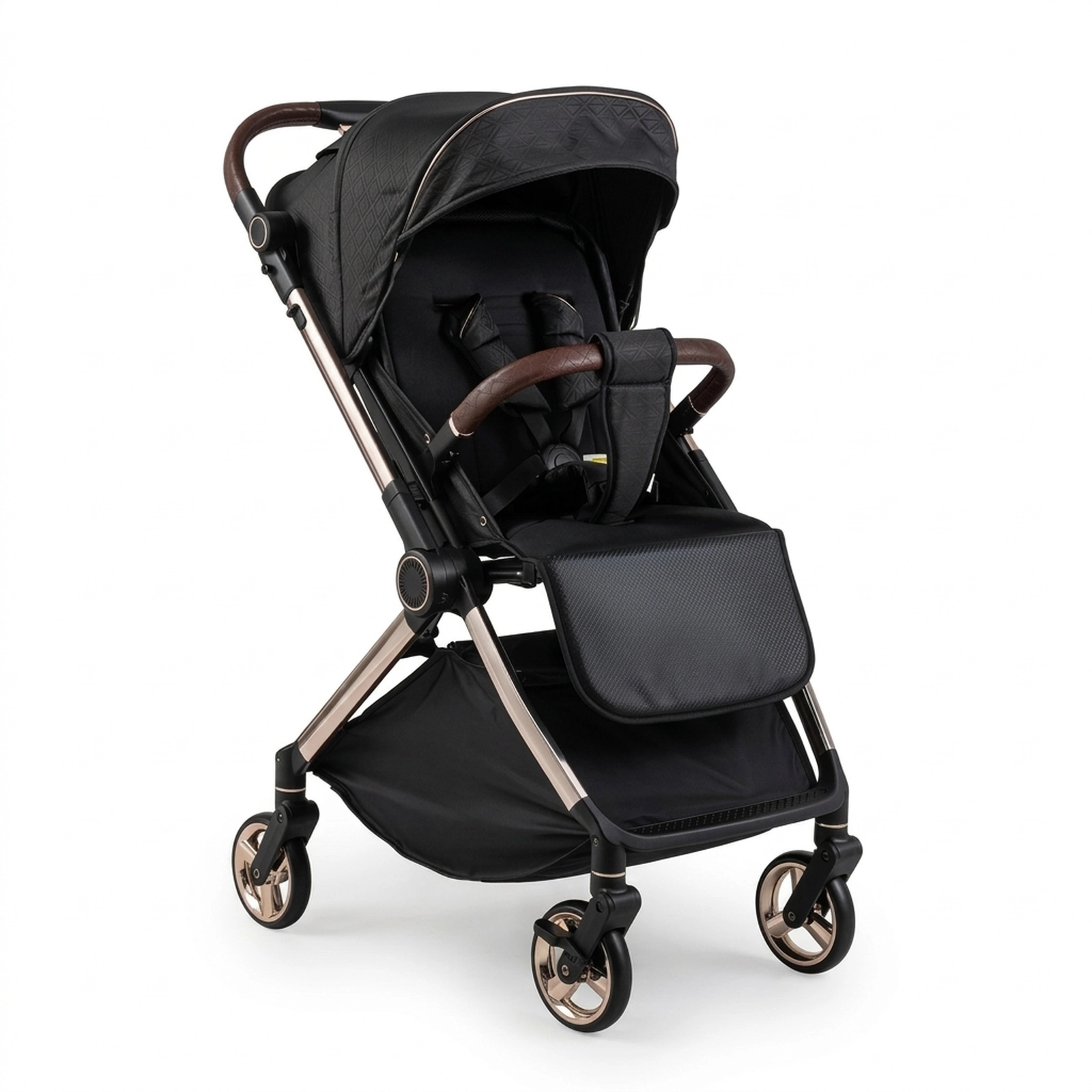 SUGIFT Foldable Baby Stroller with Reversible Handle 55-lb Capacity Ages 0-3 Years Black/Gray
