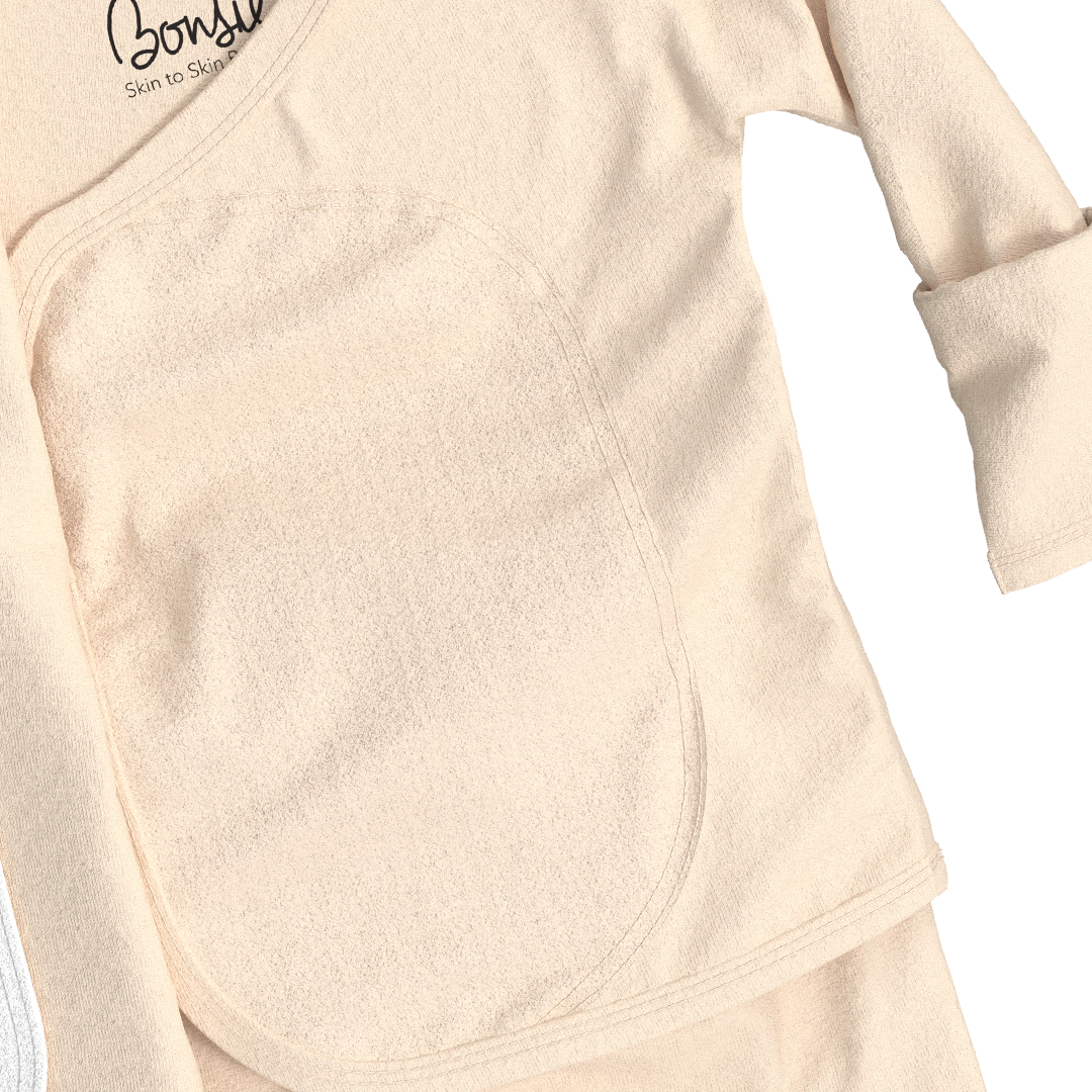 Bonsie Footie Long Sleeve - Oat, Skin-to-Skin Babywear
