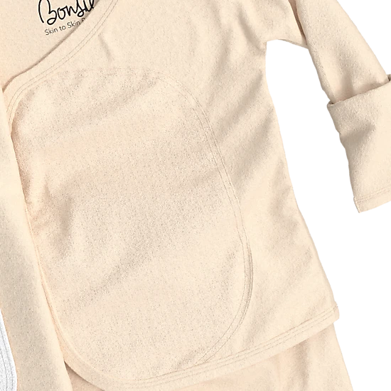 Bonsie Footie Long Sleeve - Oat, Skin-to-Skin Babywear