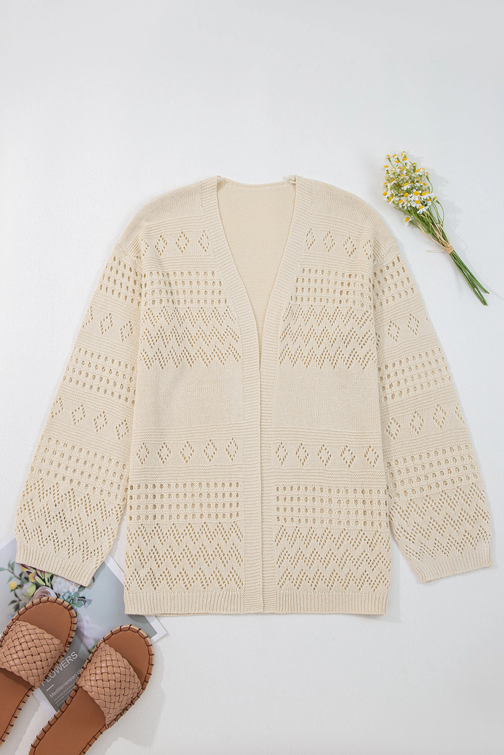 Threaded Pear Women's Harley Open Front Cardigan Sweater