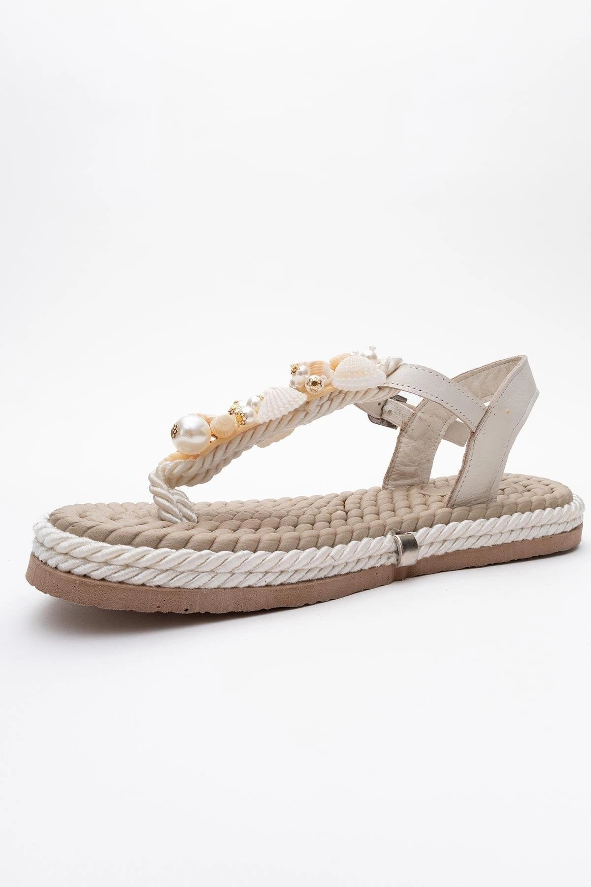 Forever & Always Womens Lely Leather Thong Sandals