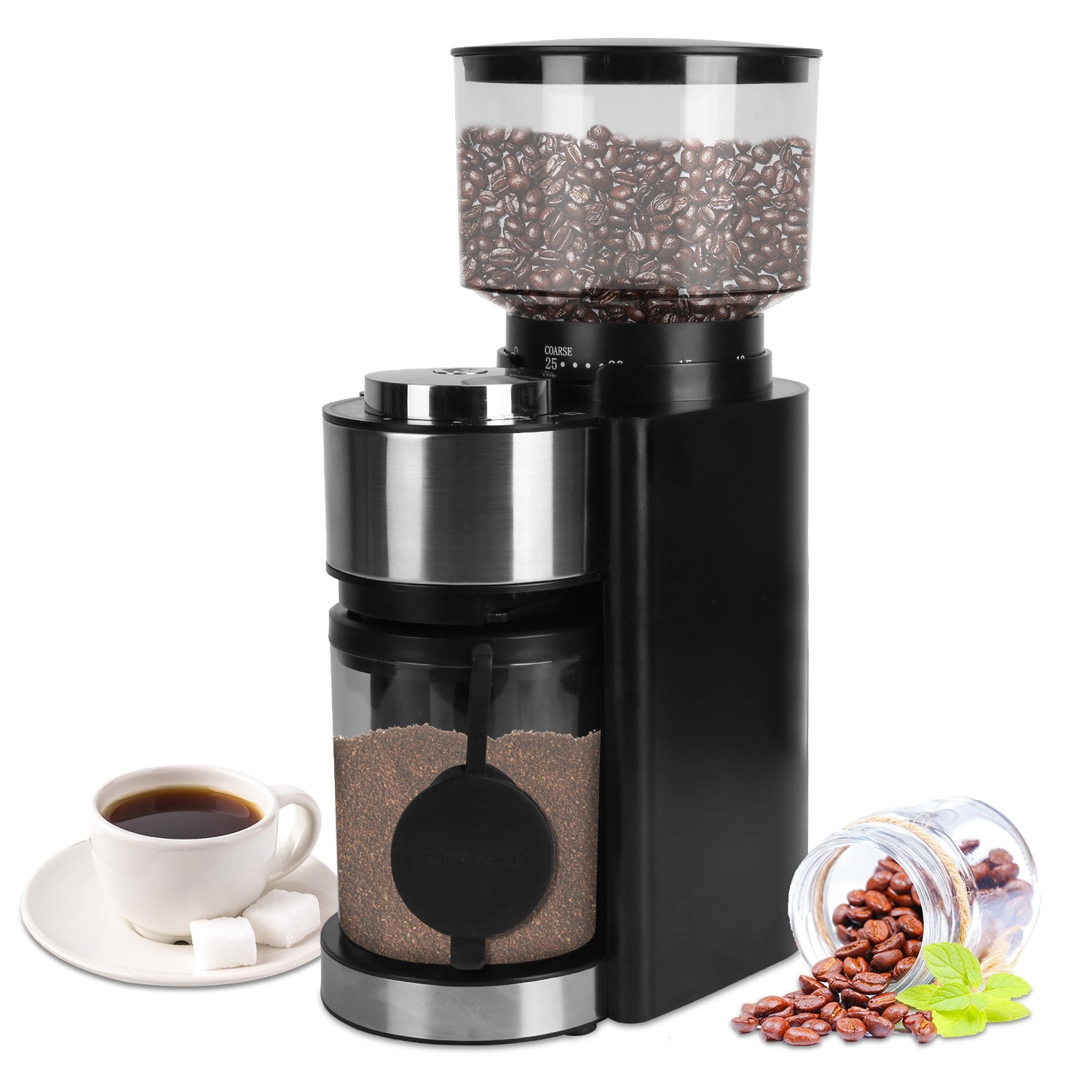 NEW Home Unisex Conical Burr Electric Coffee Grinder