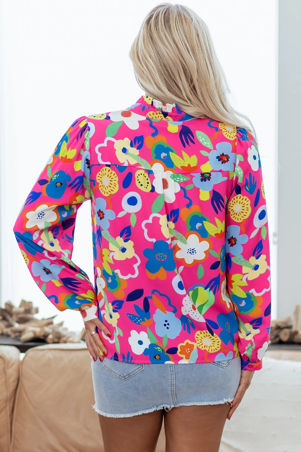 Threaded Pear Women's Dalia Flower Bomb Blouse