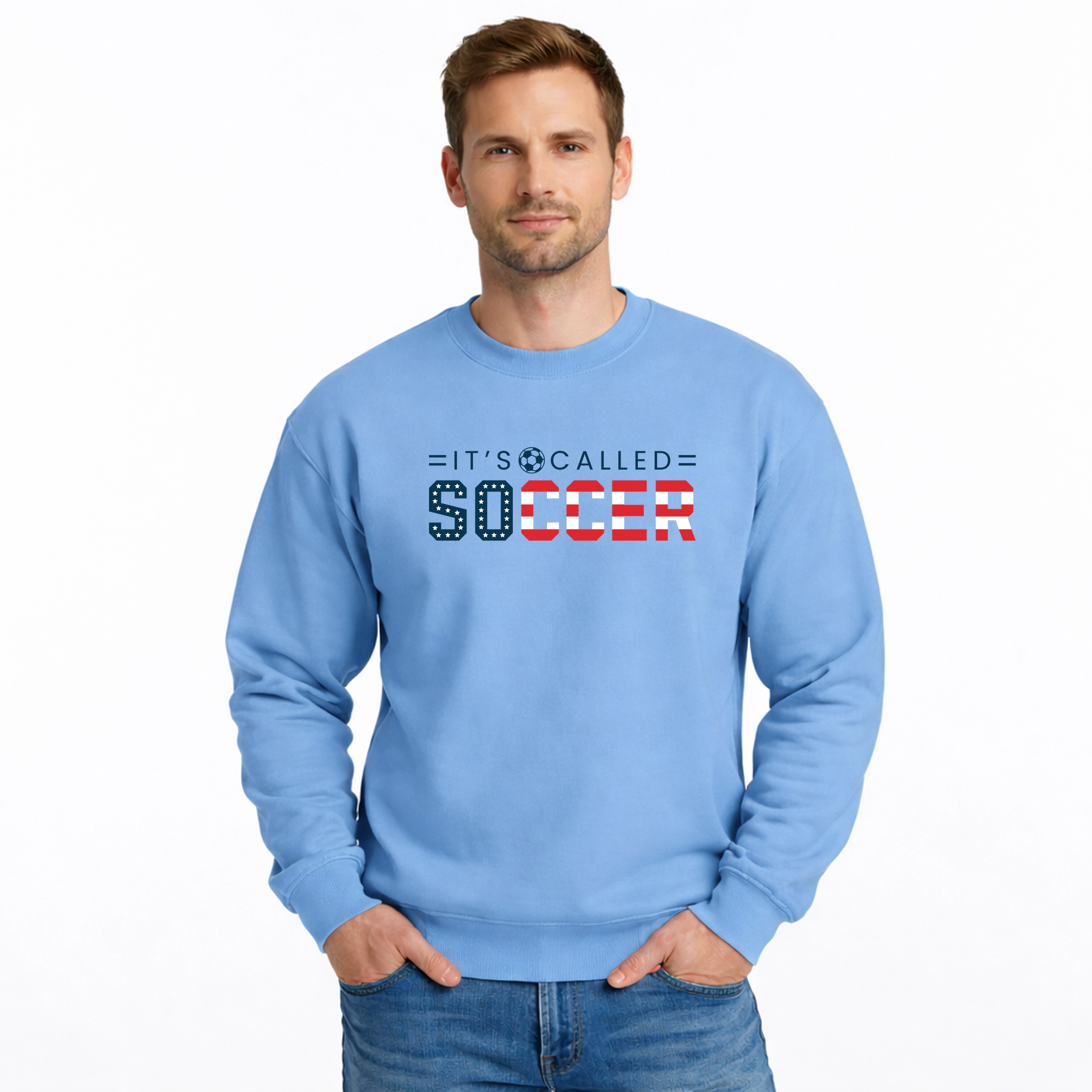 Simply Sage Market - Men's Graphic Sweatshirt It's Called Soccer USA