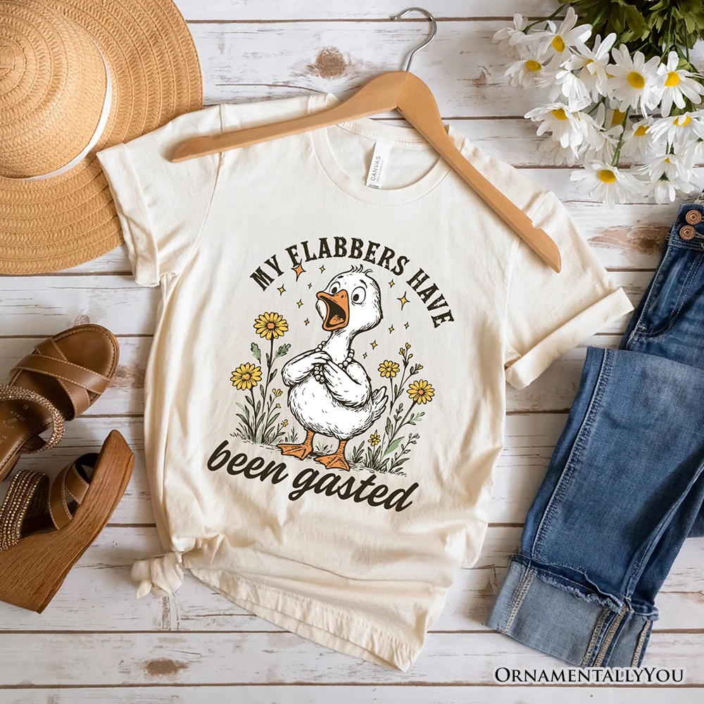 OrnamentallyYou Womens My Flabbers Have Been Gasted Goose T-Shirt