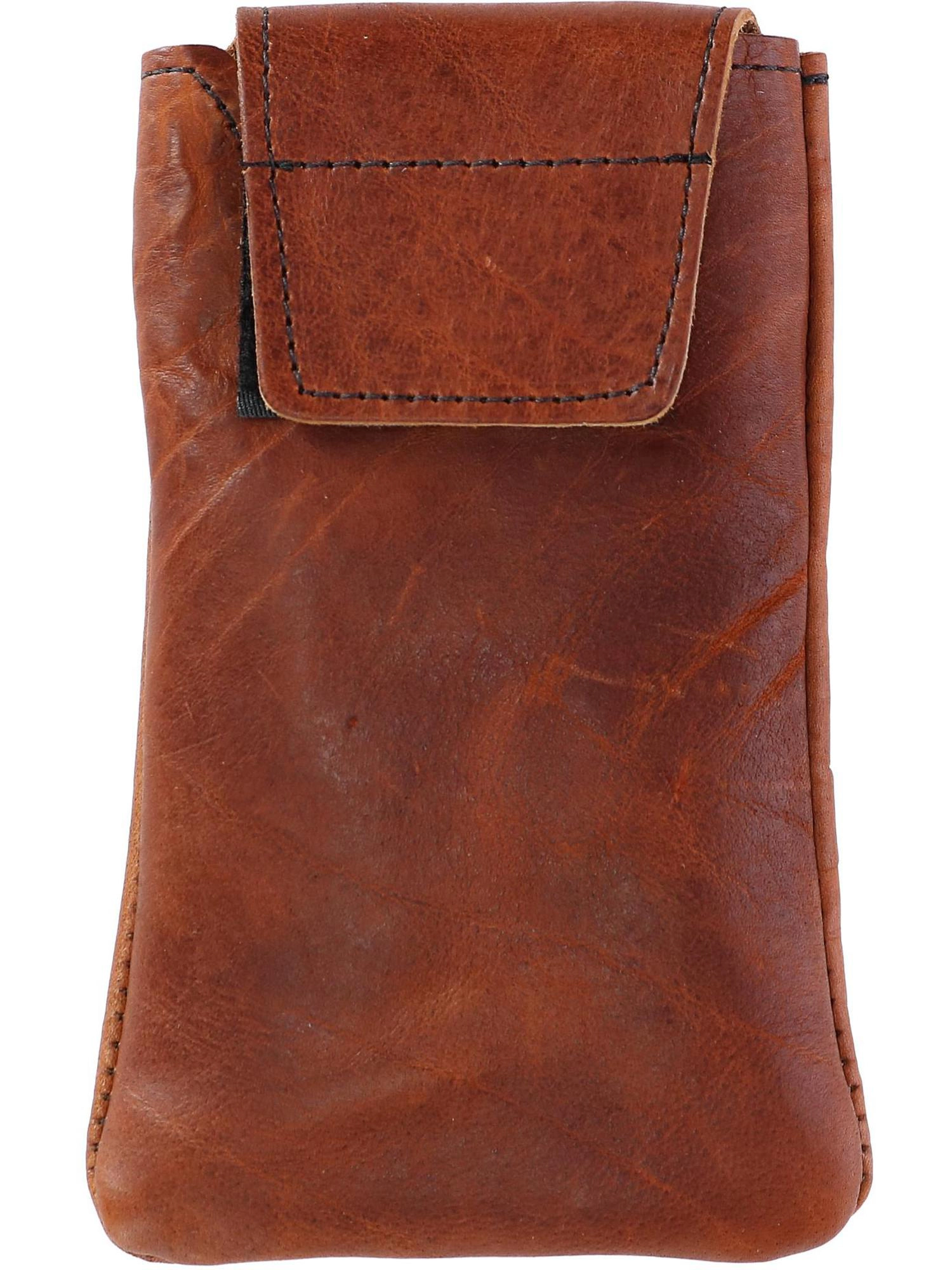 Boston Leather Textured Bison Leather Eyeglass Case
