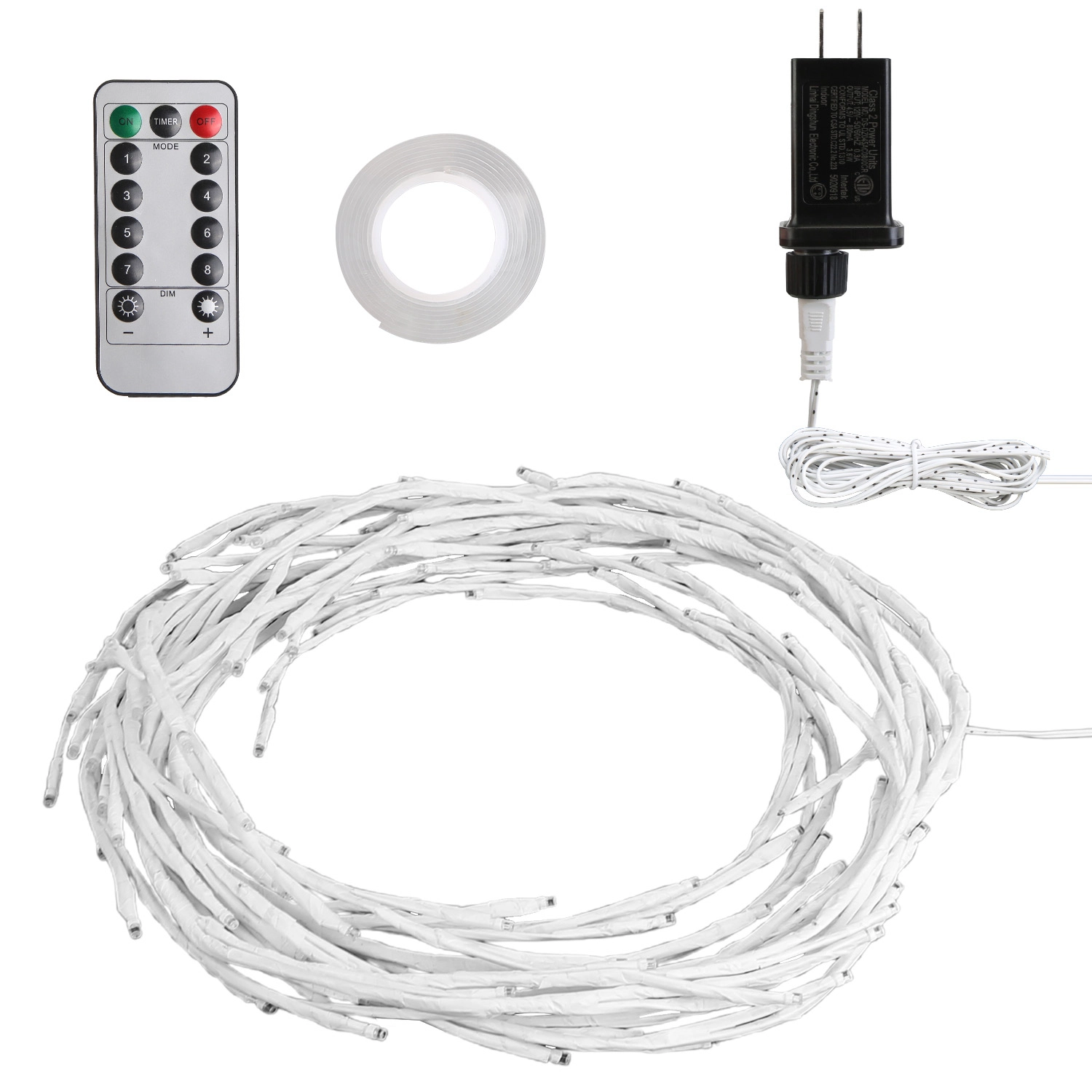 GBruno 144-LED Birch Garland String Lights With Timer