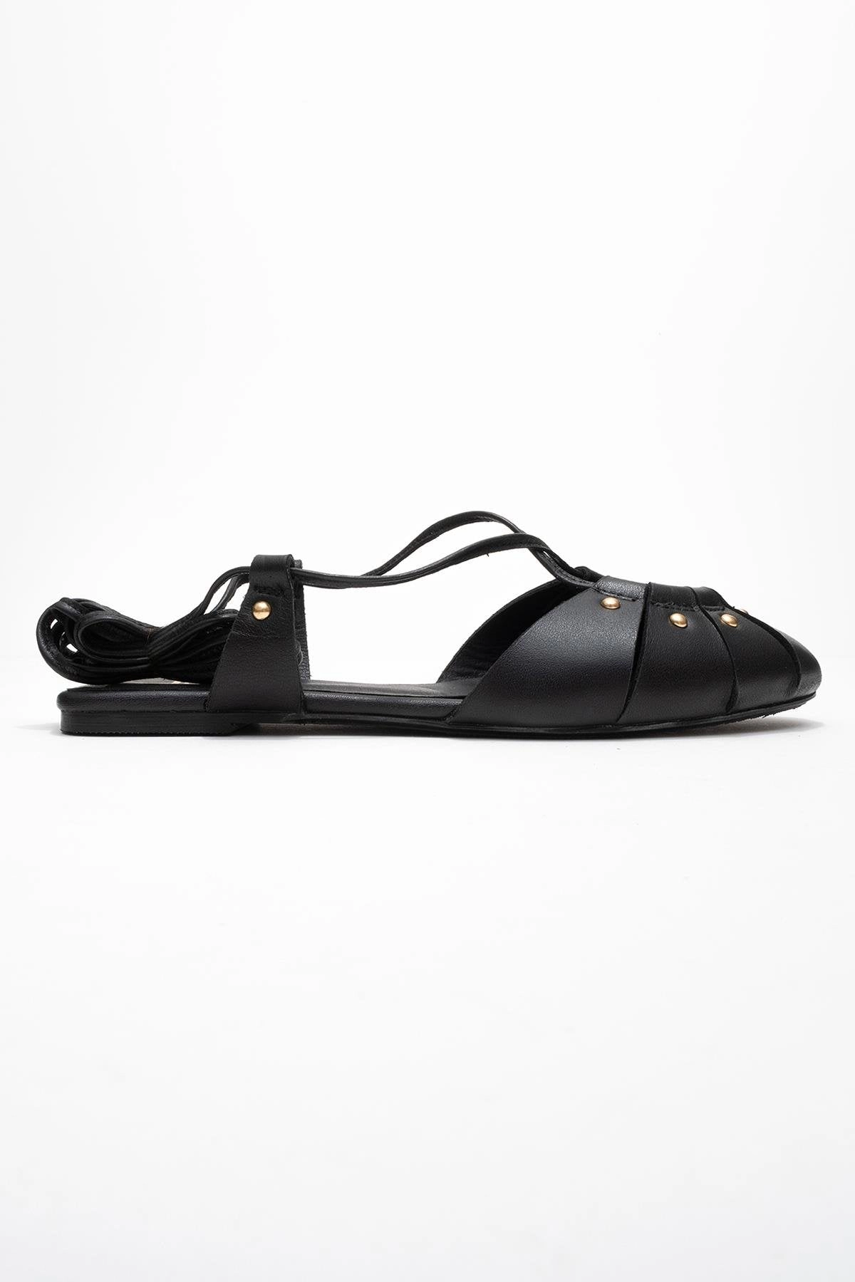 Forever & Always Womens Daria Leather Ankle Lace-Up Sandals