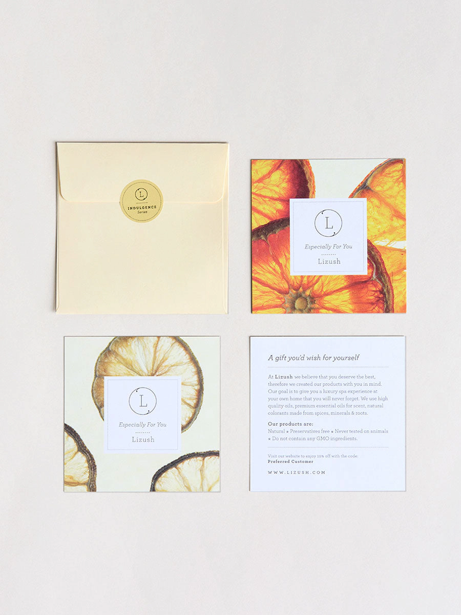 Lizush Soap Full Body Luxury Home Spa Routine Set - Citrus Scented Gift Box