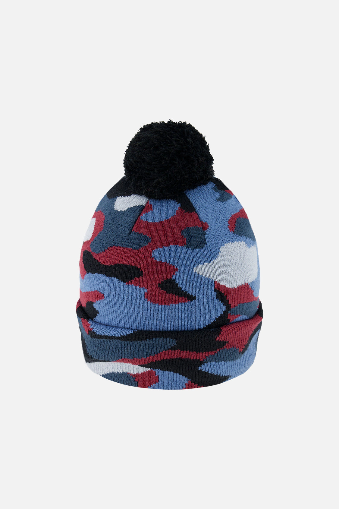 Deux par Deux Boys Camouflage Winter Knit Hat with Pompom
