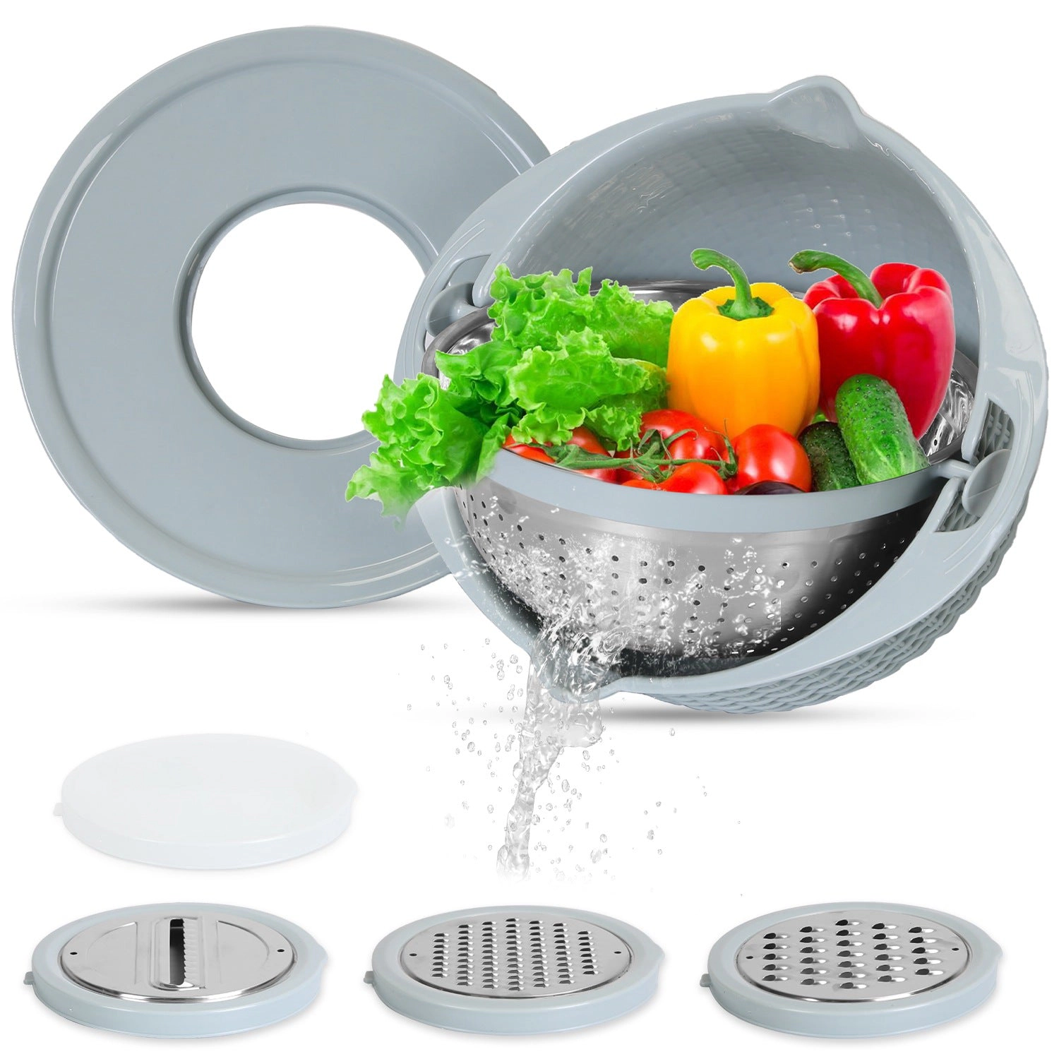 GBruno Stainless Steel Mixing Bowl With Grater Set