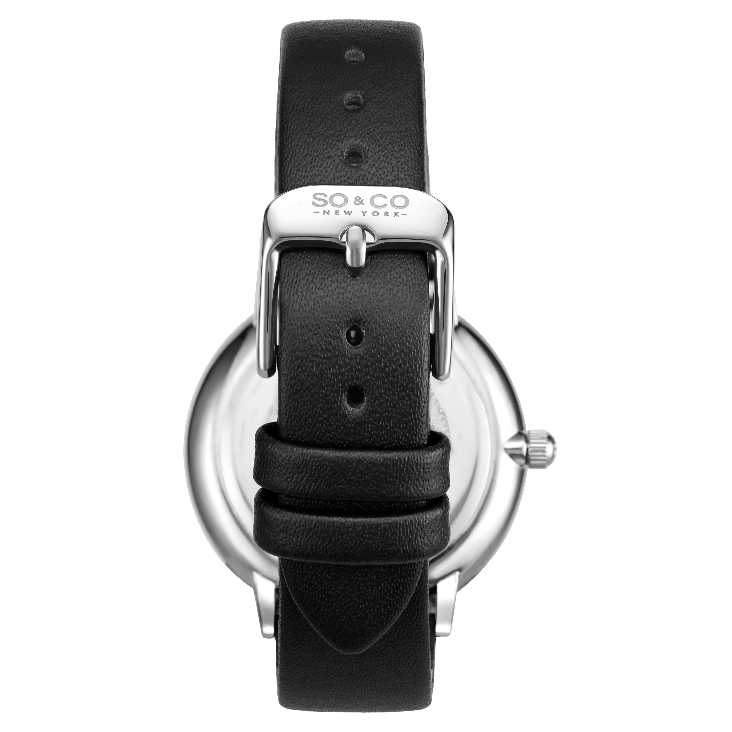 SO&CO Madison 5522 35mm Watch with Genuine Leather Strap Quartz movement