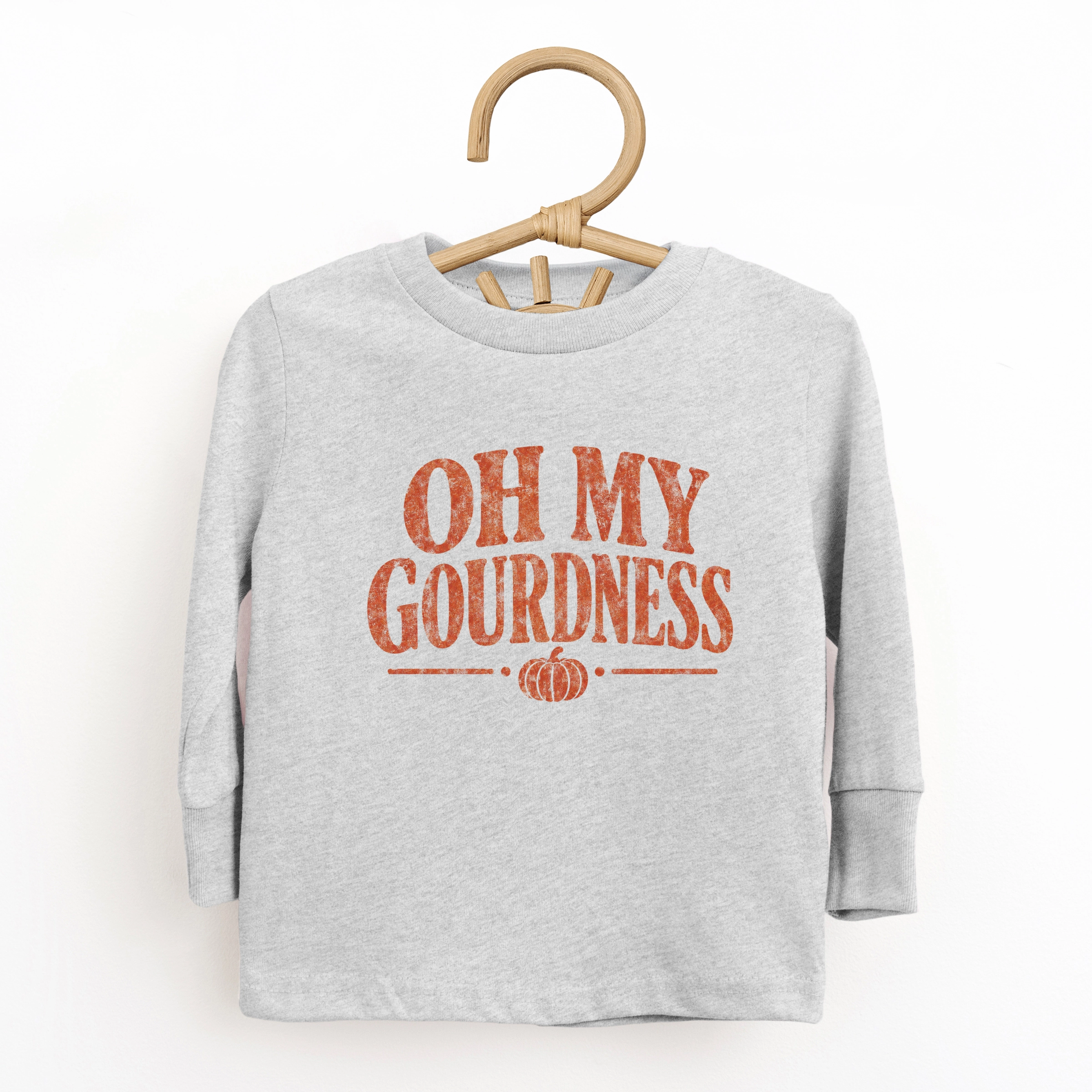 The Juniper Shop - Toddler Long Sleeve Graphic Tee Oh My Gourdness Distressed