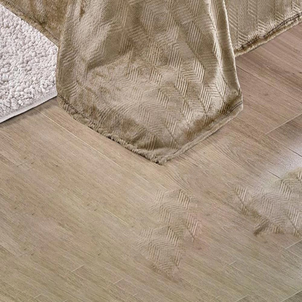 Amrani Bedcover Embossed Blanket Soft Premium Microplush Taupe by Plazatex