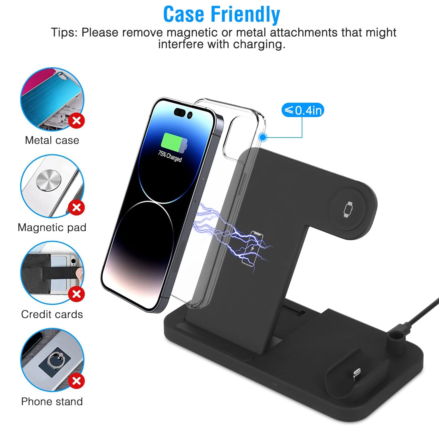 GBruno 4-in-1 Foldable Wireless Charging Station